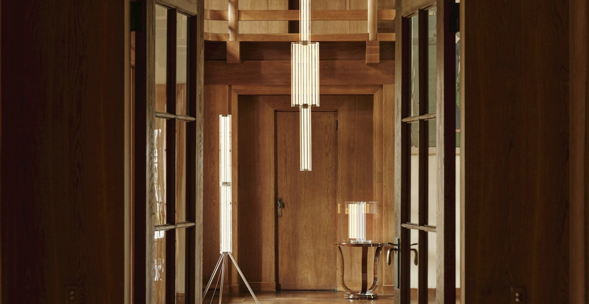 Hexagonal Glass Pendant Lamp