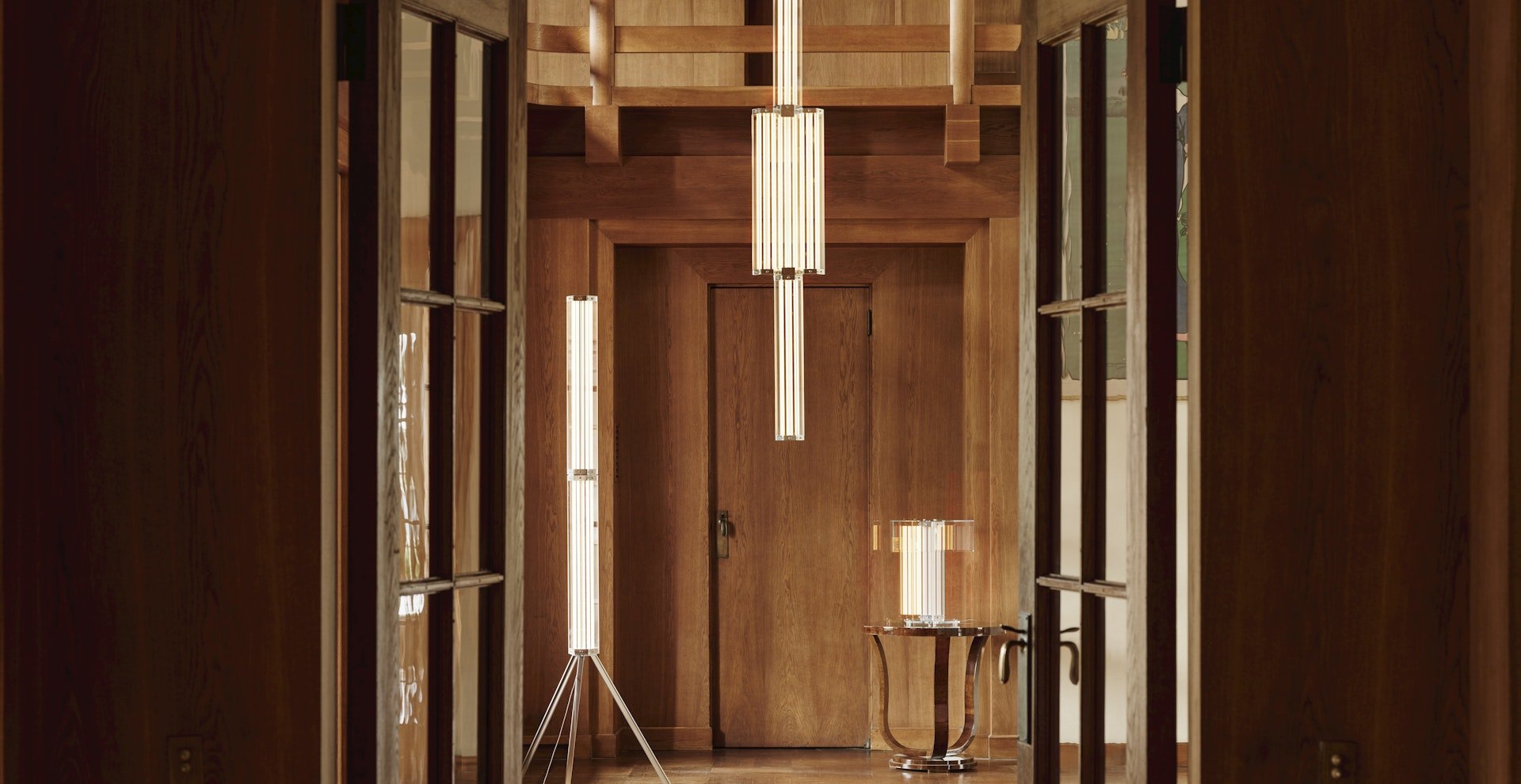 Hexagonal Glass Pendant Lamp