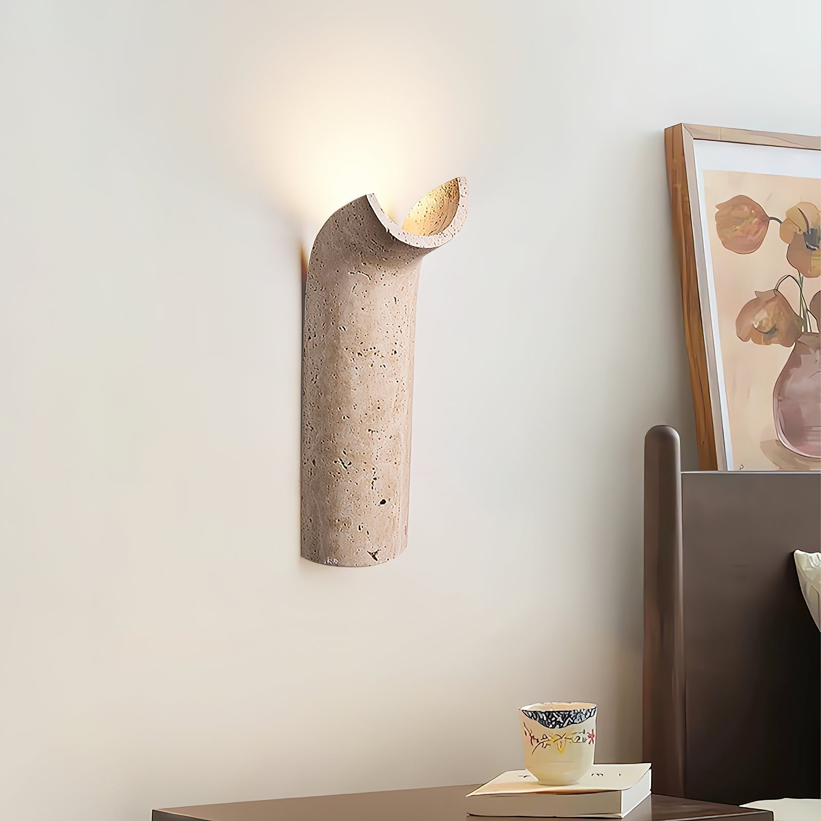 Tula Travertine Wall Lamp