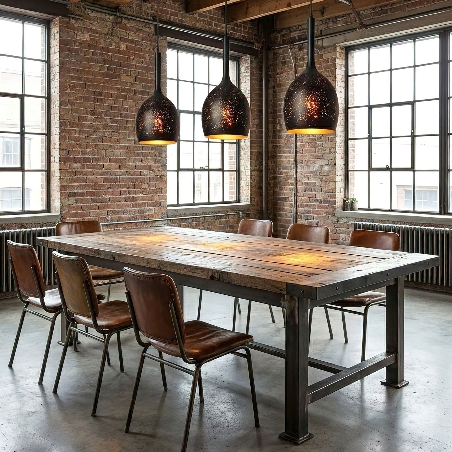 Calania Hollow Industrial Pendant Lamp