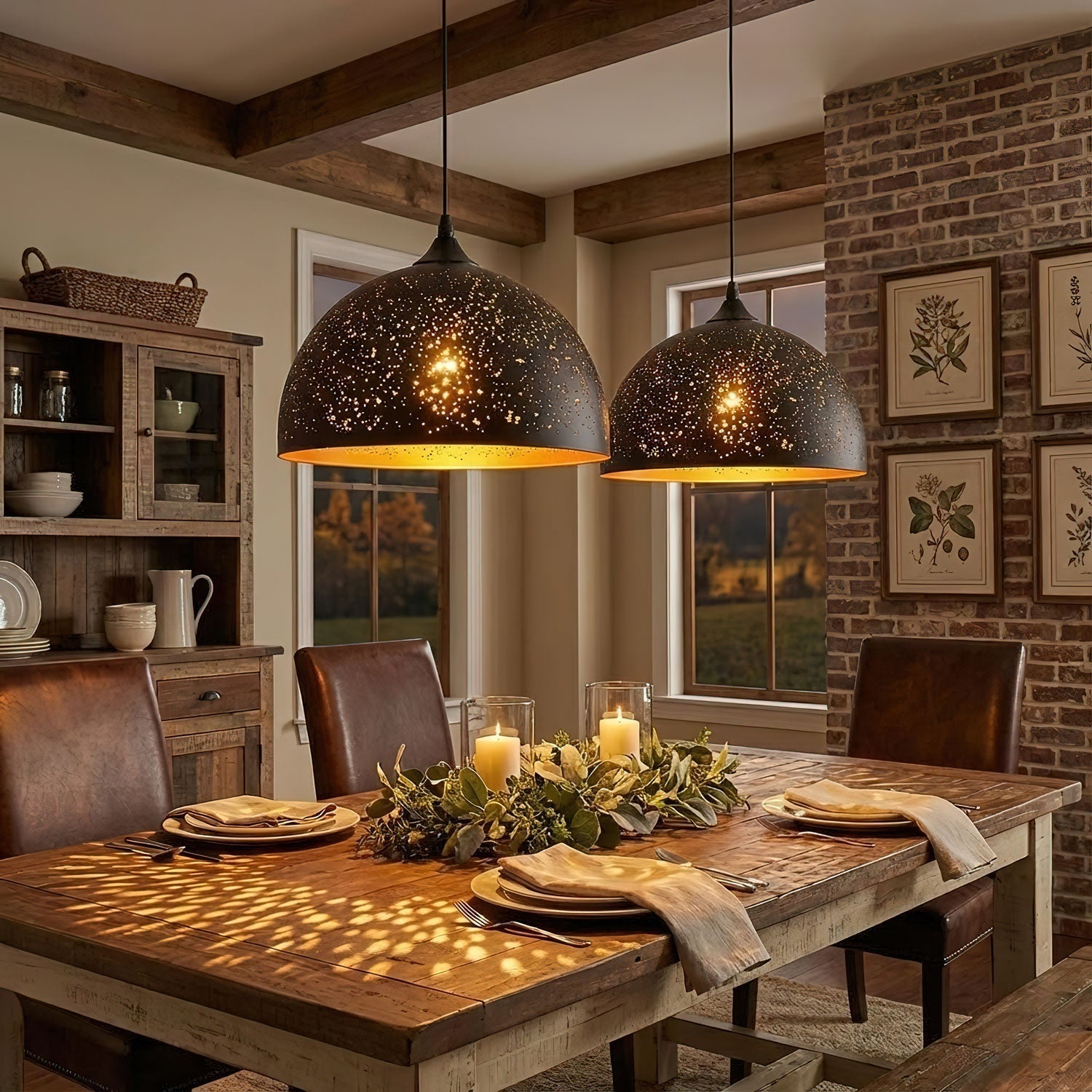 Calania Hollow Industrial Pendant Lamp