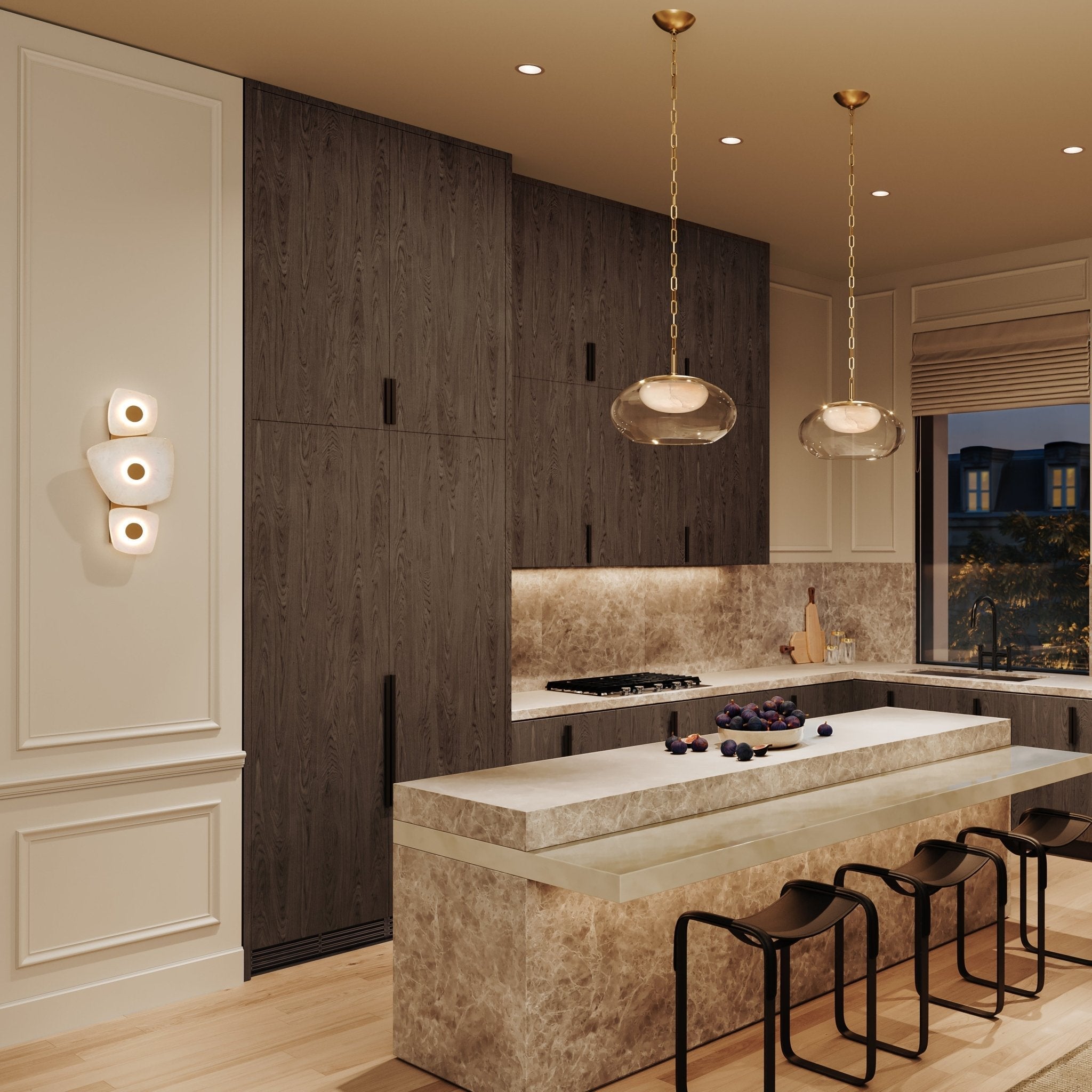 Fylsa Asymmetric Alabaster Wall Light