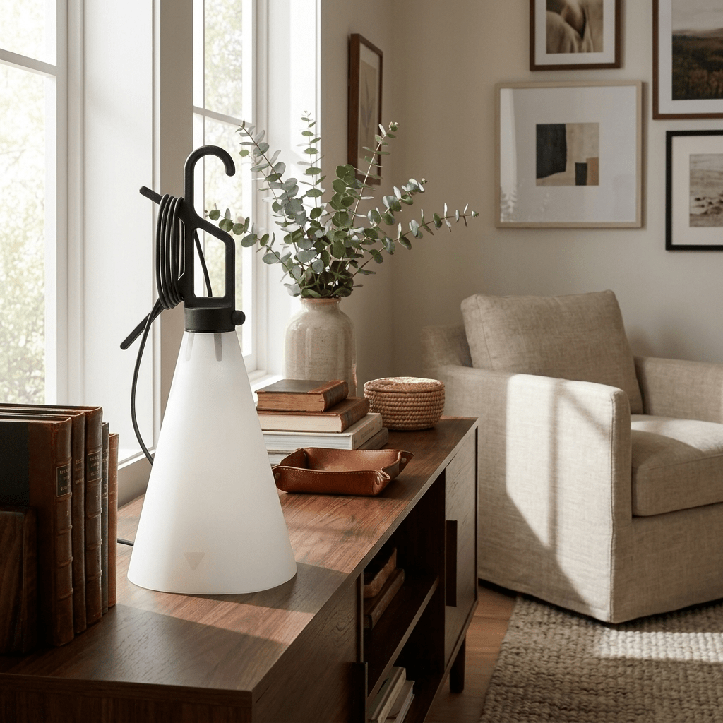 Hook Handle Cone Lamp