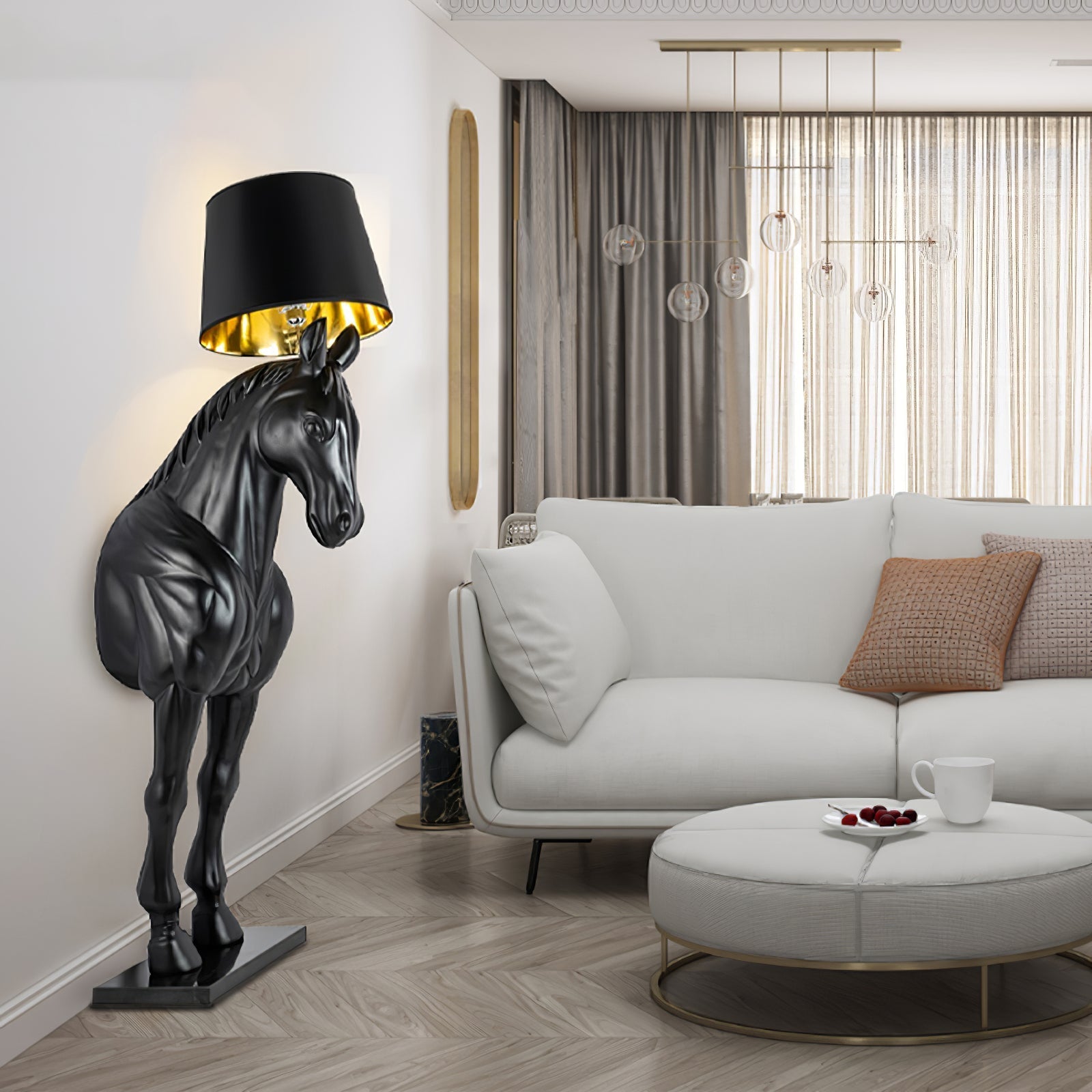 Brammell Horse Statue Floor Lamp