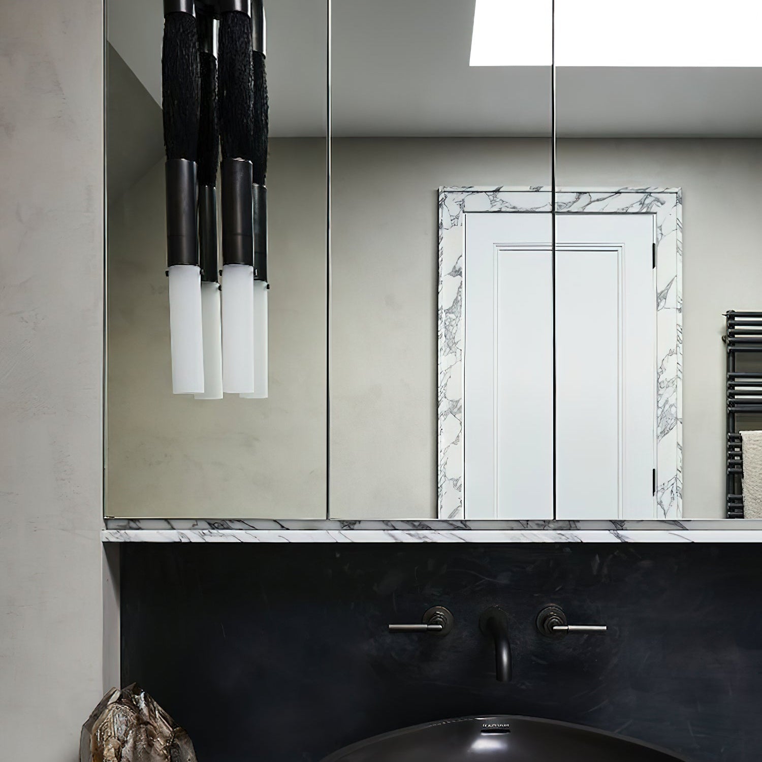 Lustra Wall Lamp Horsehair Glass Brass