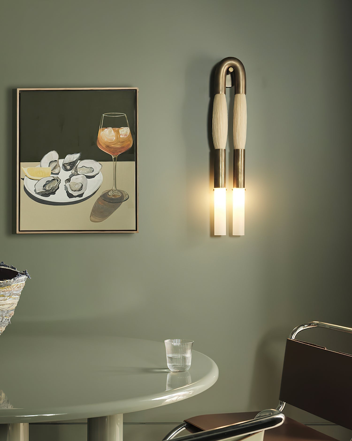 Aurelielle Wall Lamp Horsehair Brass