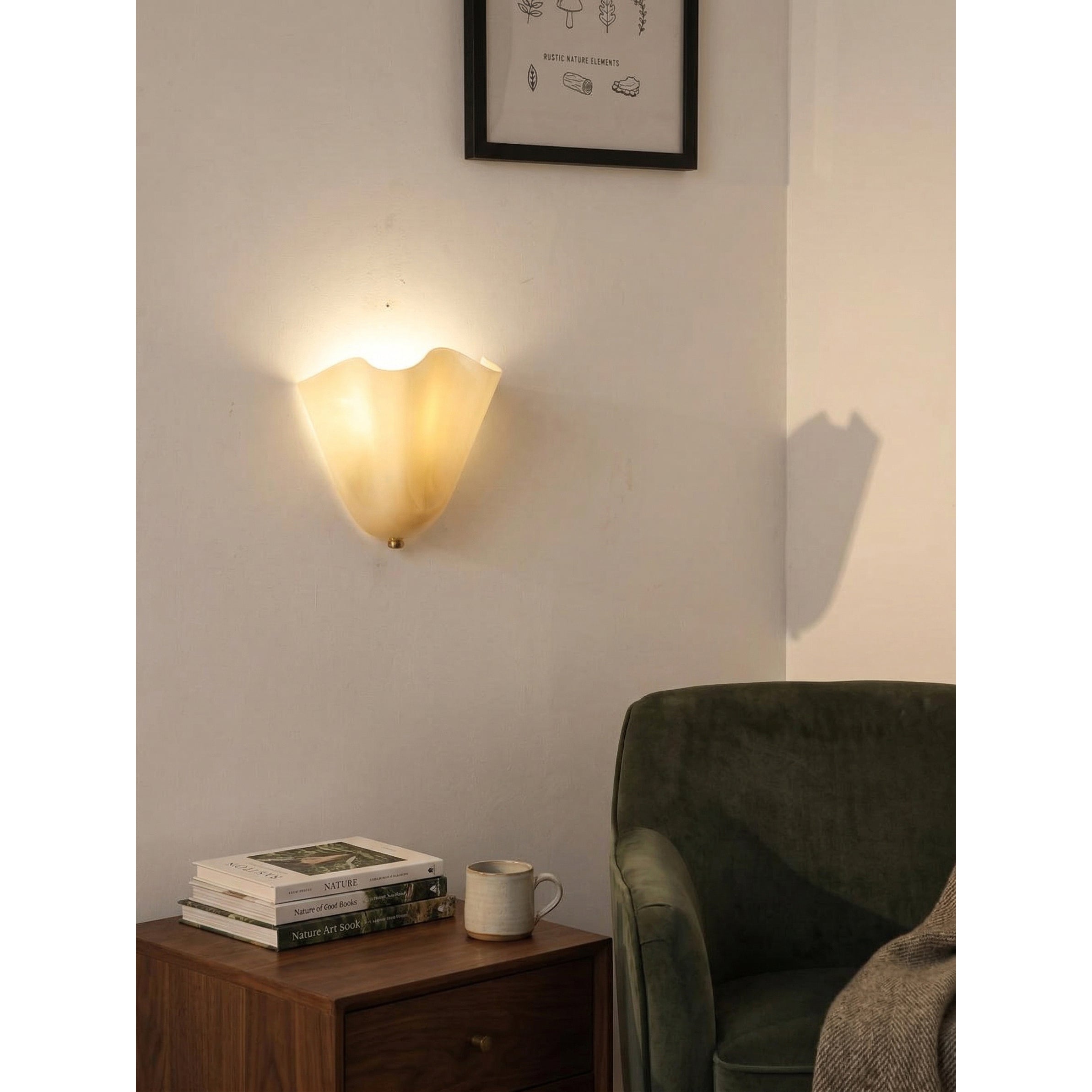 Fiorahaven Flower Glass Indoor Wall Light