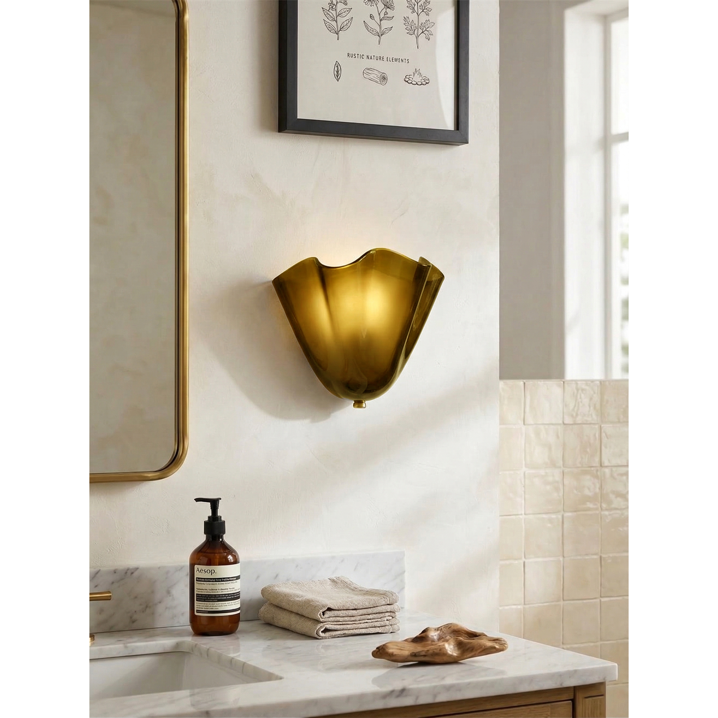 Fiorahaven Flower Glass Indoor Wall Light