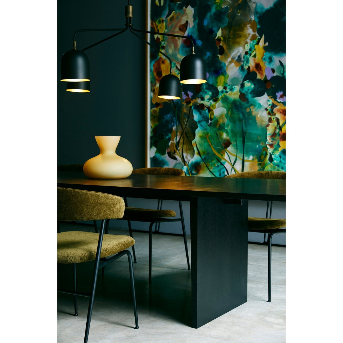 Casorira Chandelier Black Brass Industrial