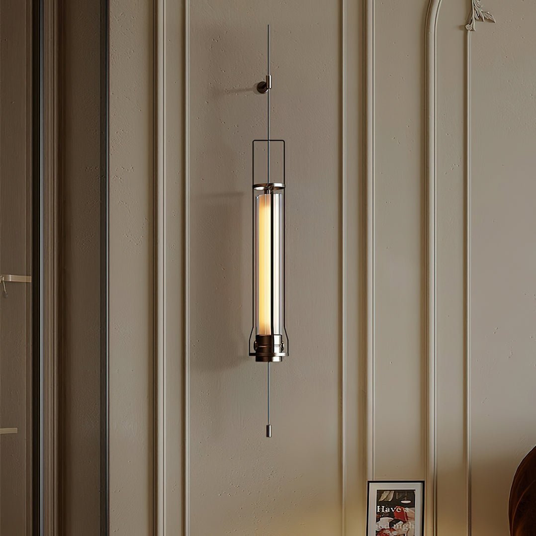 Lioralora Modern Minimalist Cylinder Glass Sconce Wall Lamp