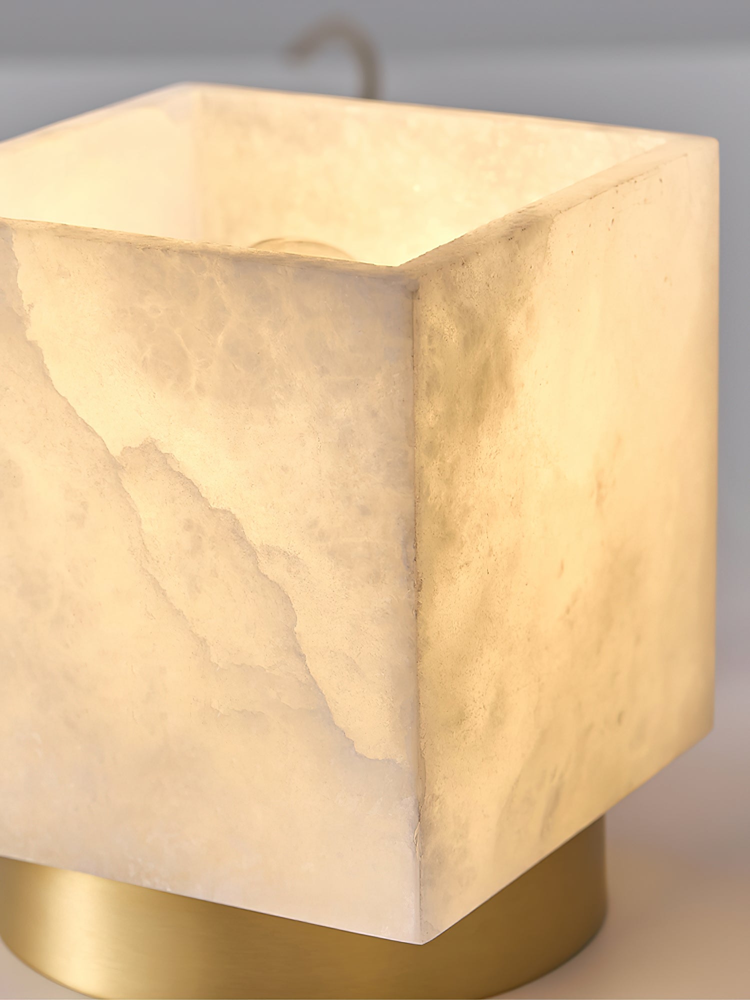 Usilia Modern Minimalist Brass Alabaster Ceiling Light - Neutral Decor