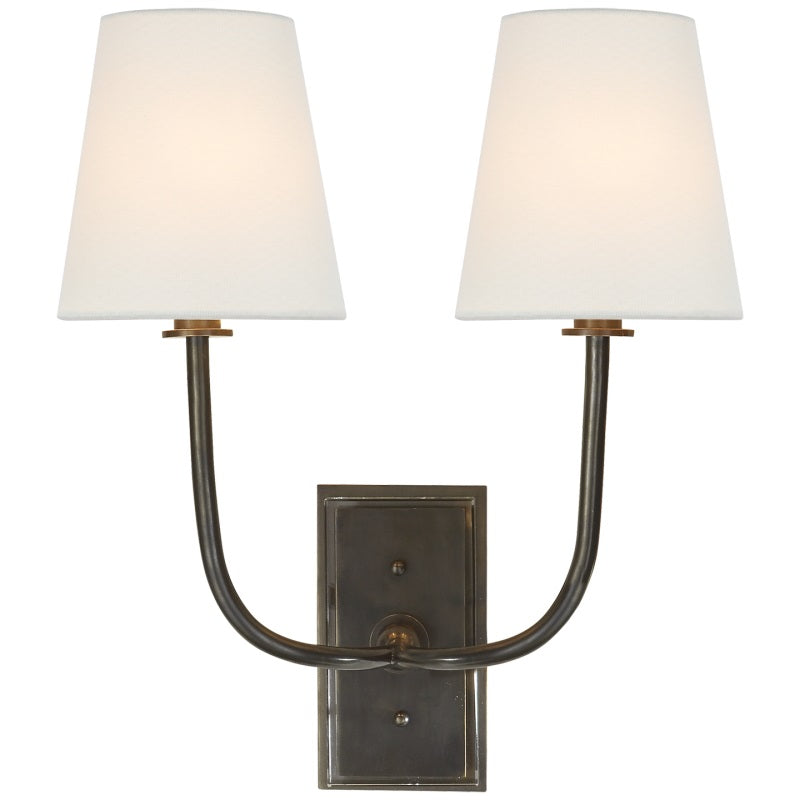 Silva Tapered Modern Fabric Wall Light