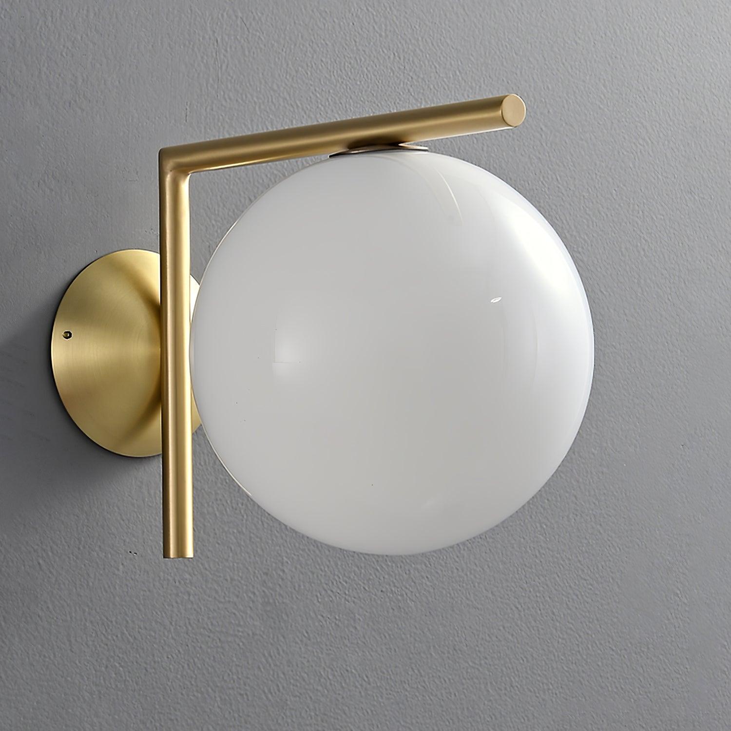 Joanna Modern Minimalist Opal Blown Glass Wall Lamp