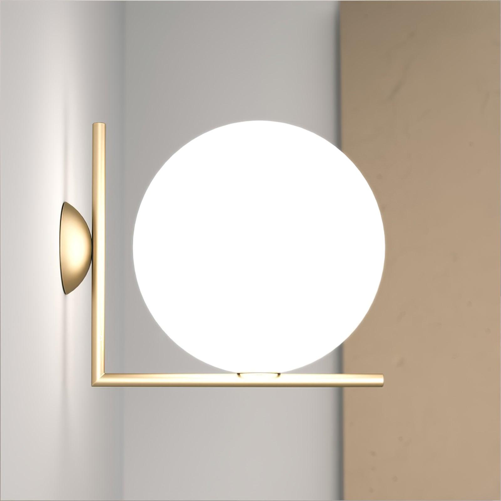 Joanna Modern Minimalist Opal Blown Glass Wall Lamp