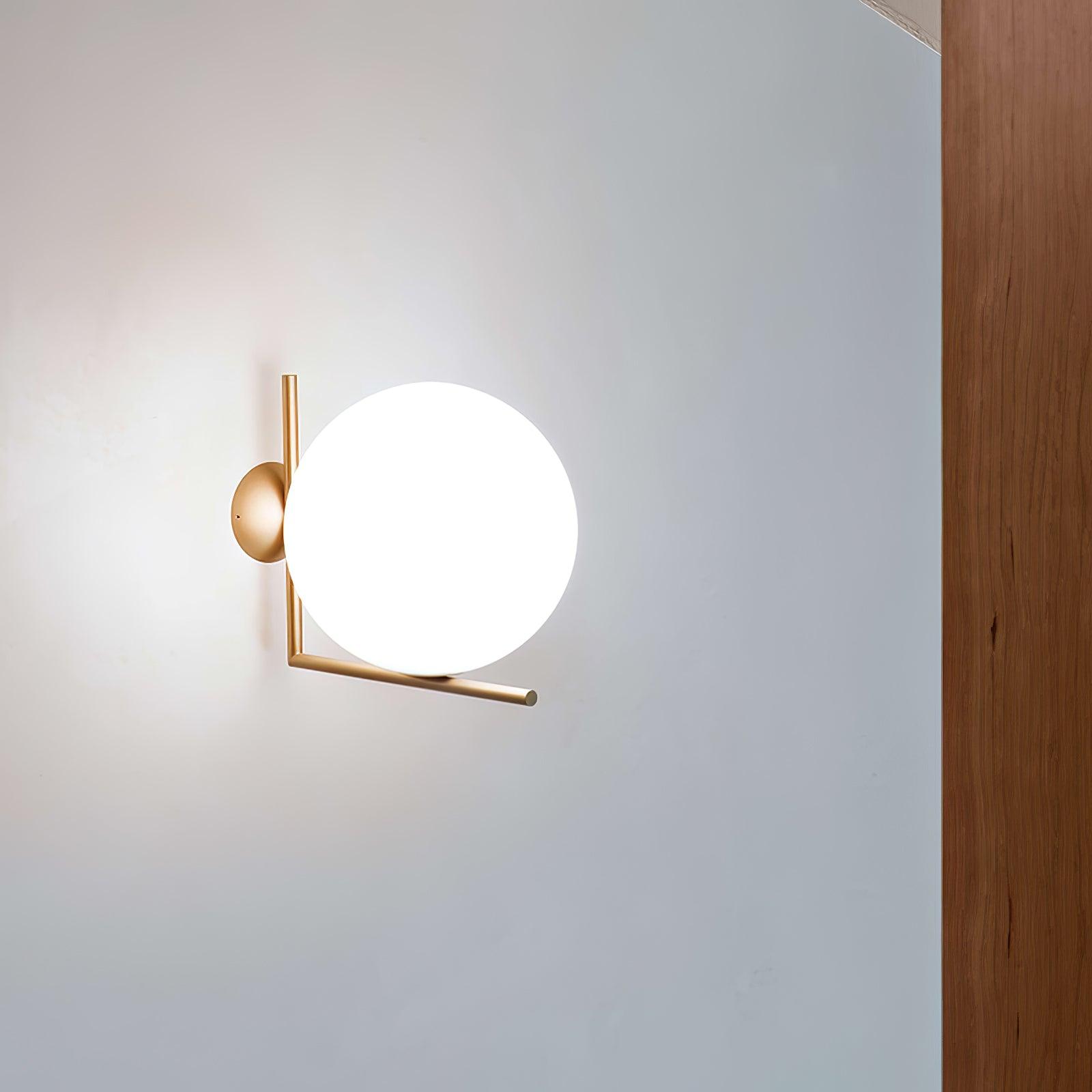 Joanna Modern Minimalist Opal Blown Glass Wall Lamp