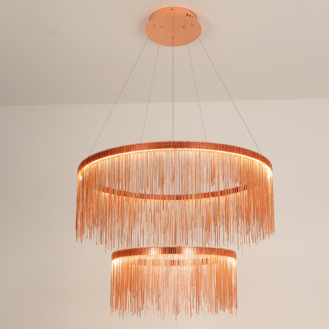 Arisha Tassel Chain Art Deco Pendant Light Living Room Hall