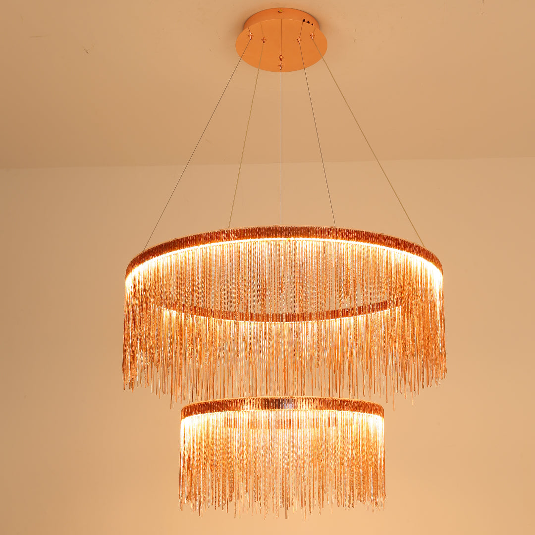 Arisha Tassel Chain Art Deco Pendant Light Living Room Hall