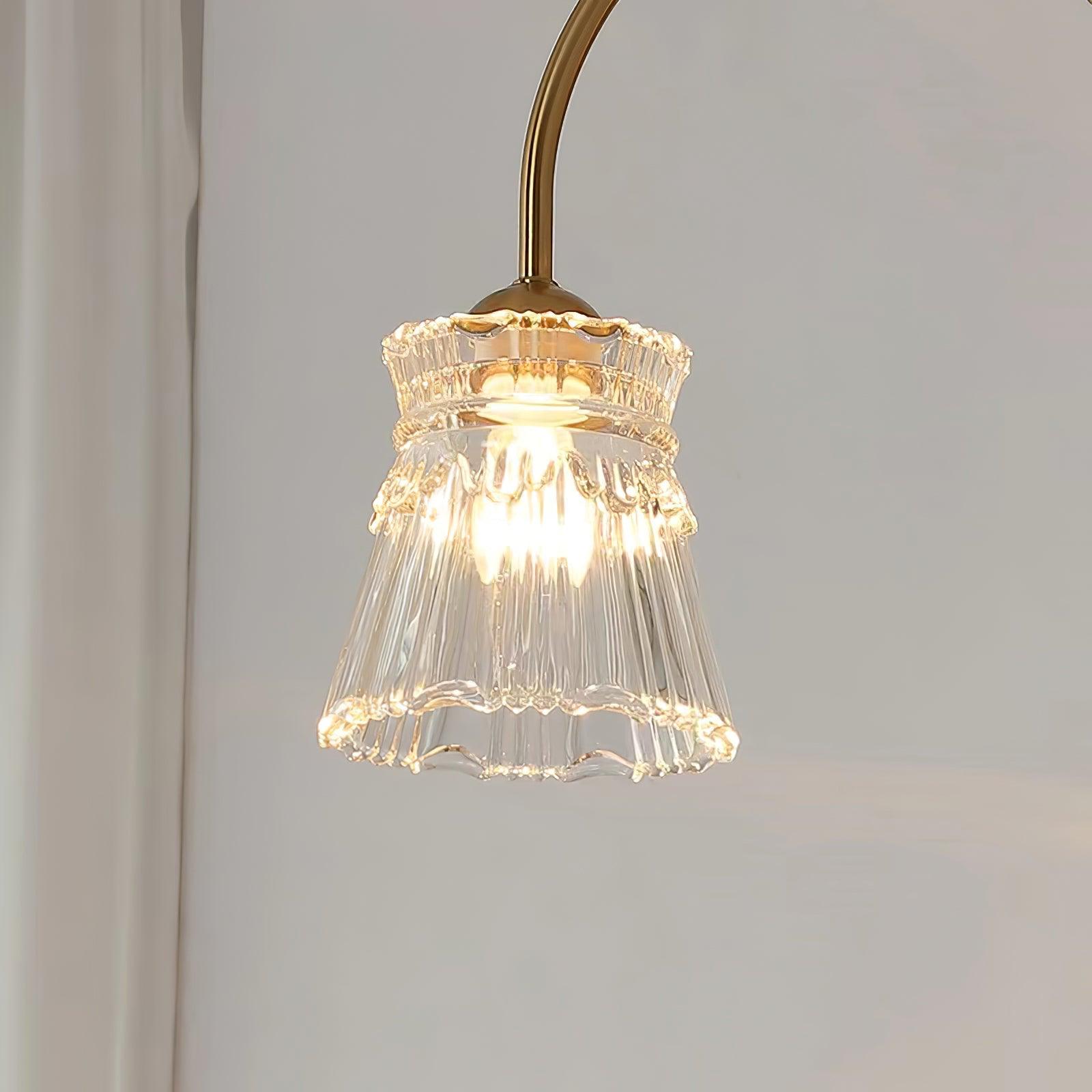 Rostor Chandelier Crystal Glass Gold Midcentury