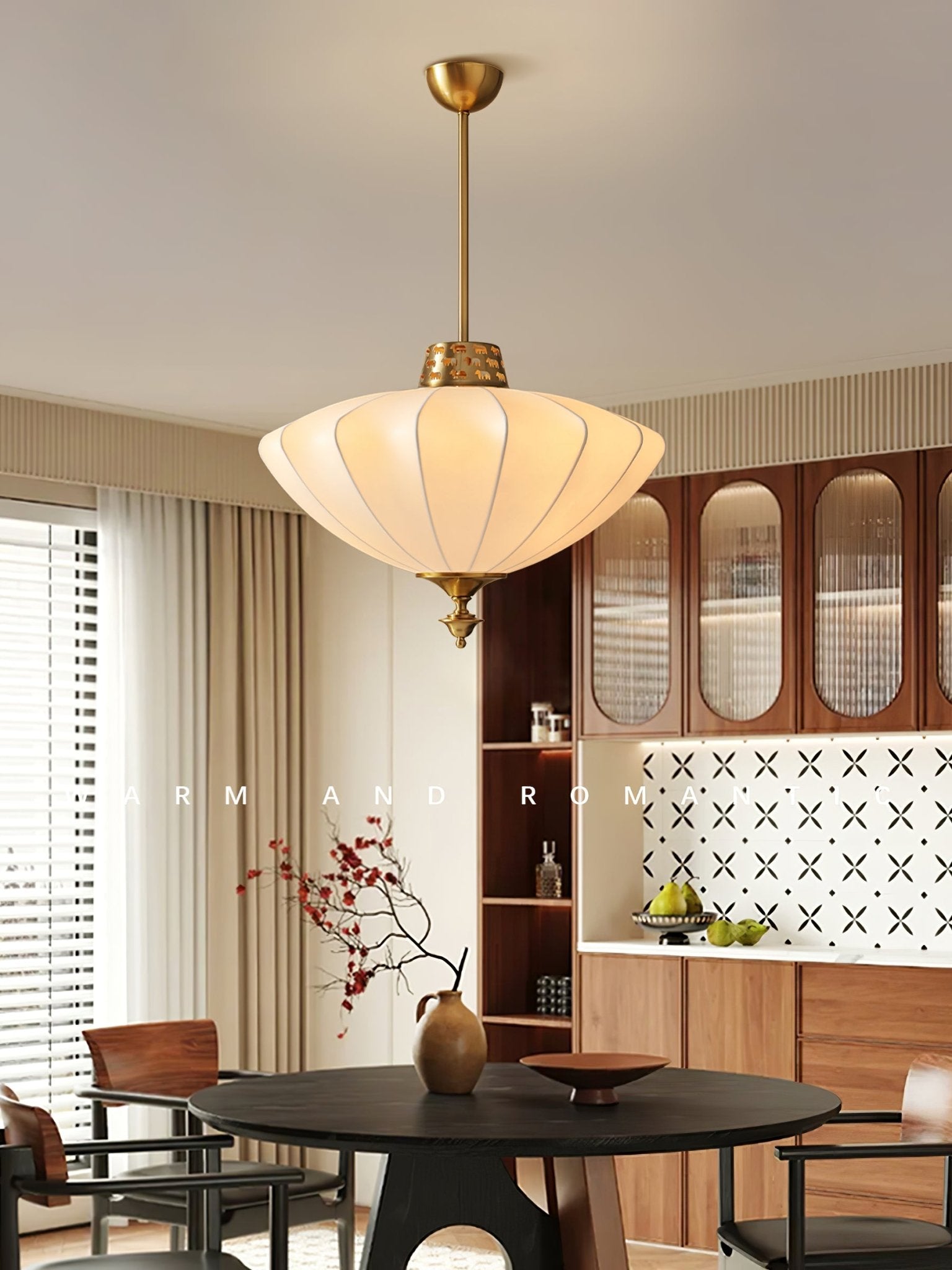 Ortalara Elegance Vintage Bloom Silk Pendant Lamp