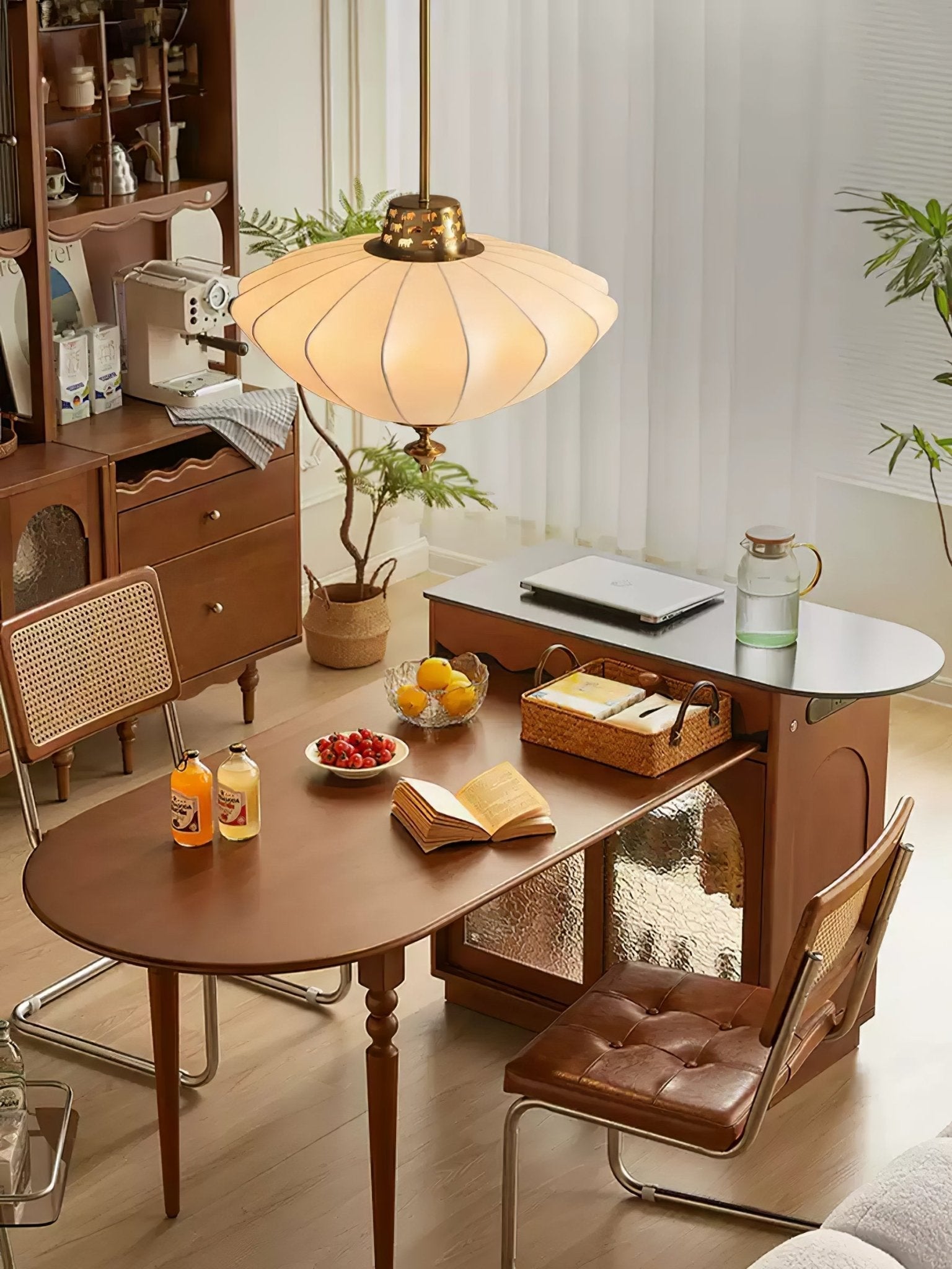 Ortalara Elegance Vintage Bloom Silk Pendant Lamp