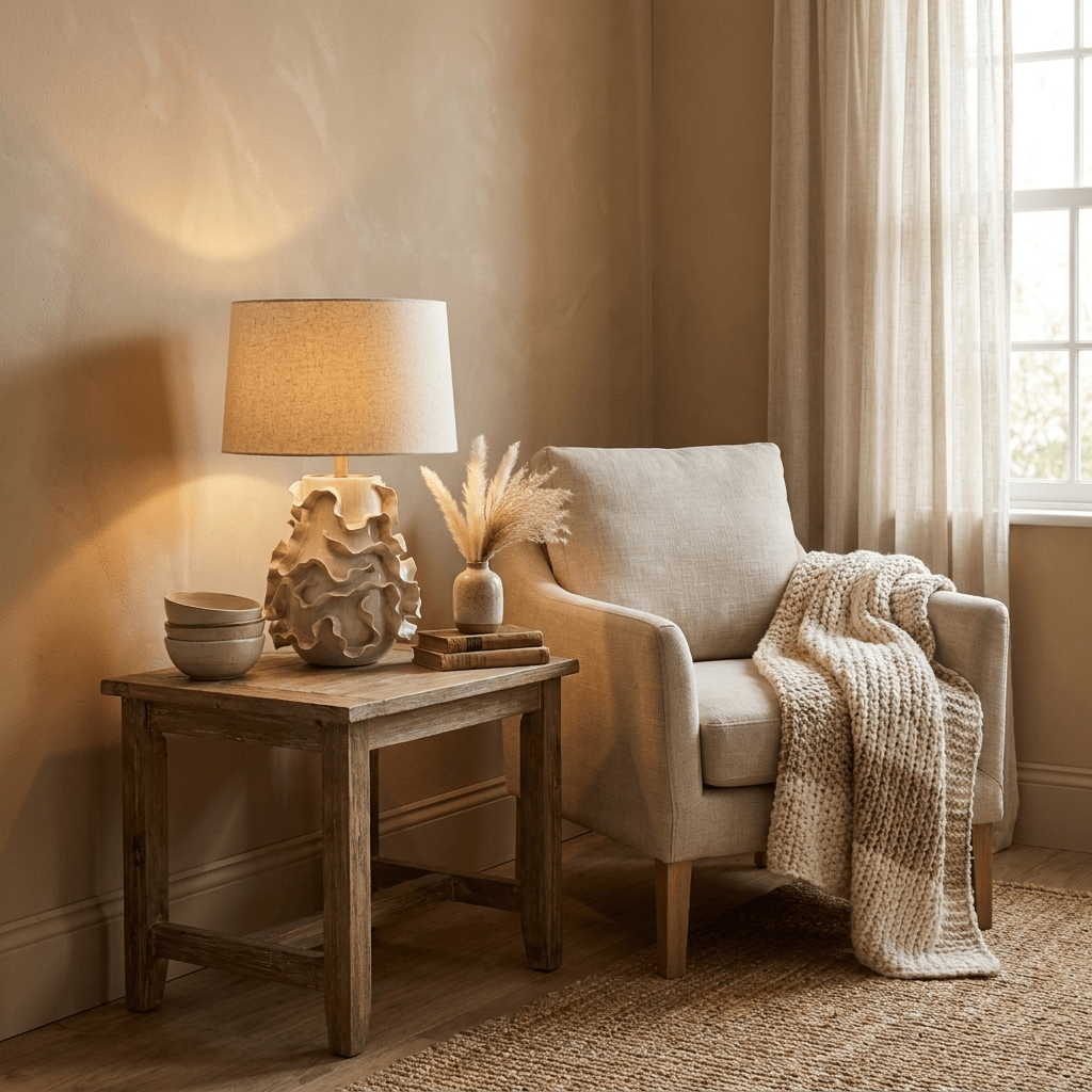 Elieielle Ruffled Ceramic Table Lamp