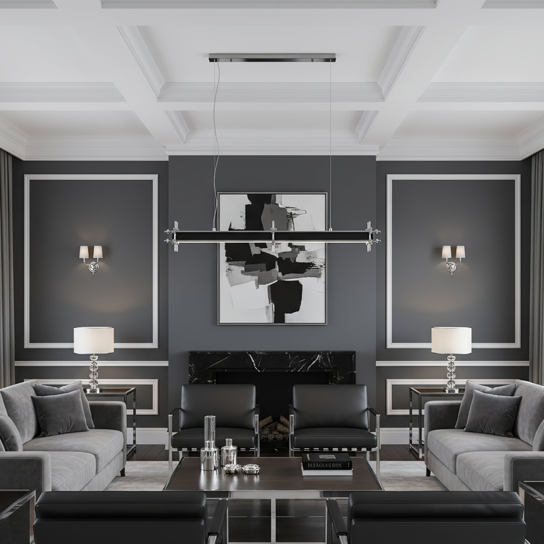 Kolve Industrial Axis Linear Pendant Lamp