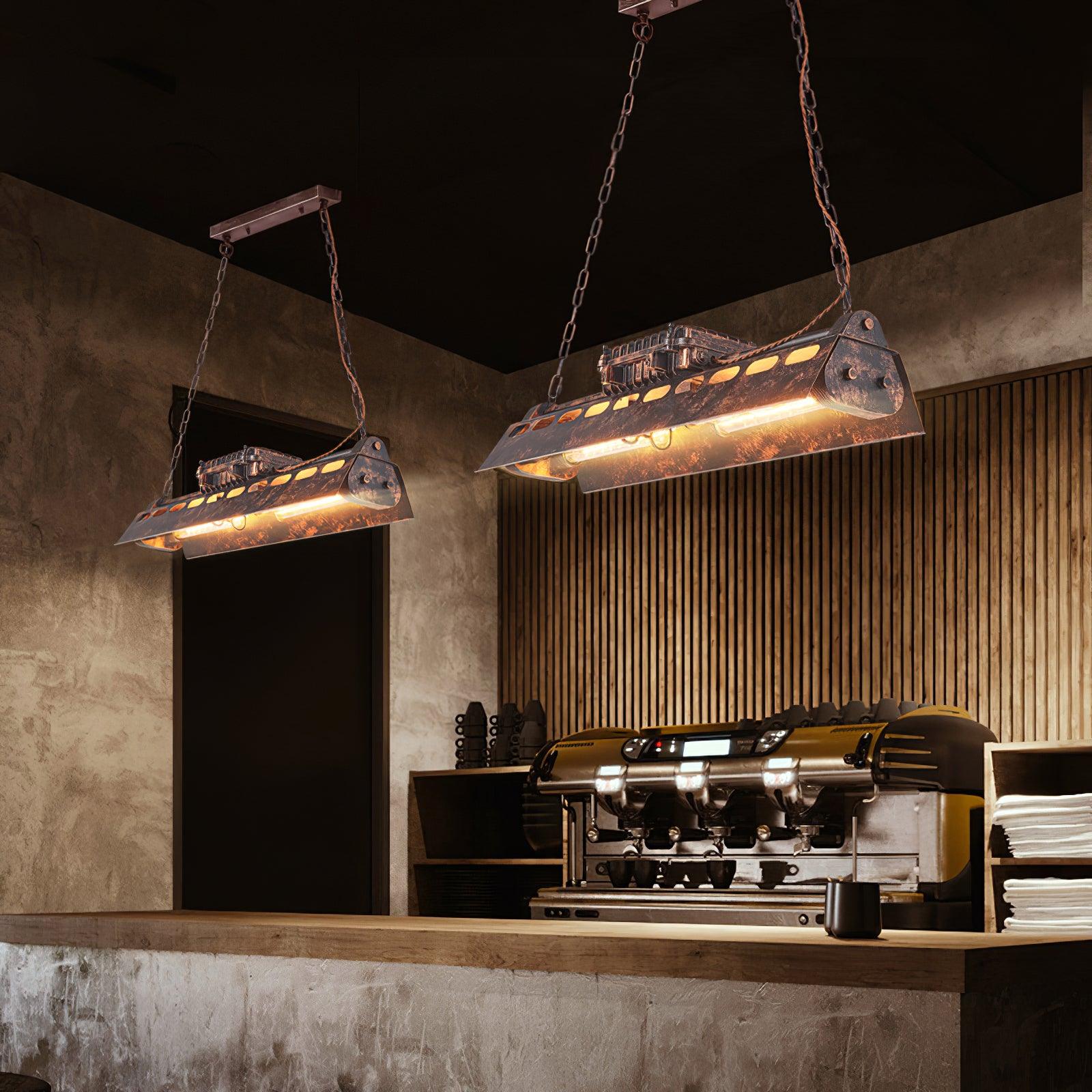 Mael Chandelier Industrial Rectangular Frame
