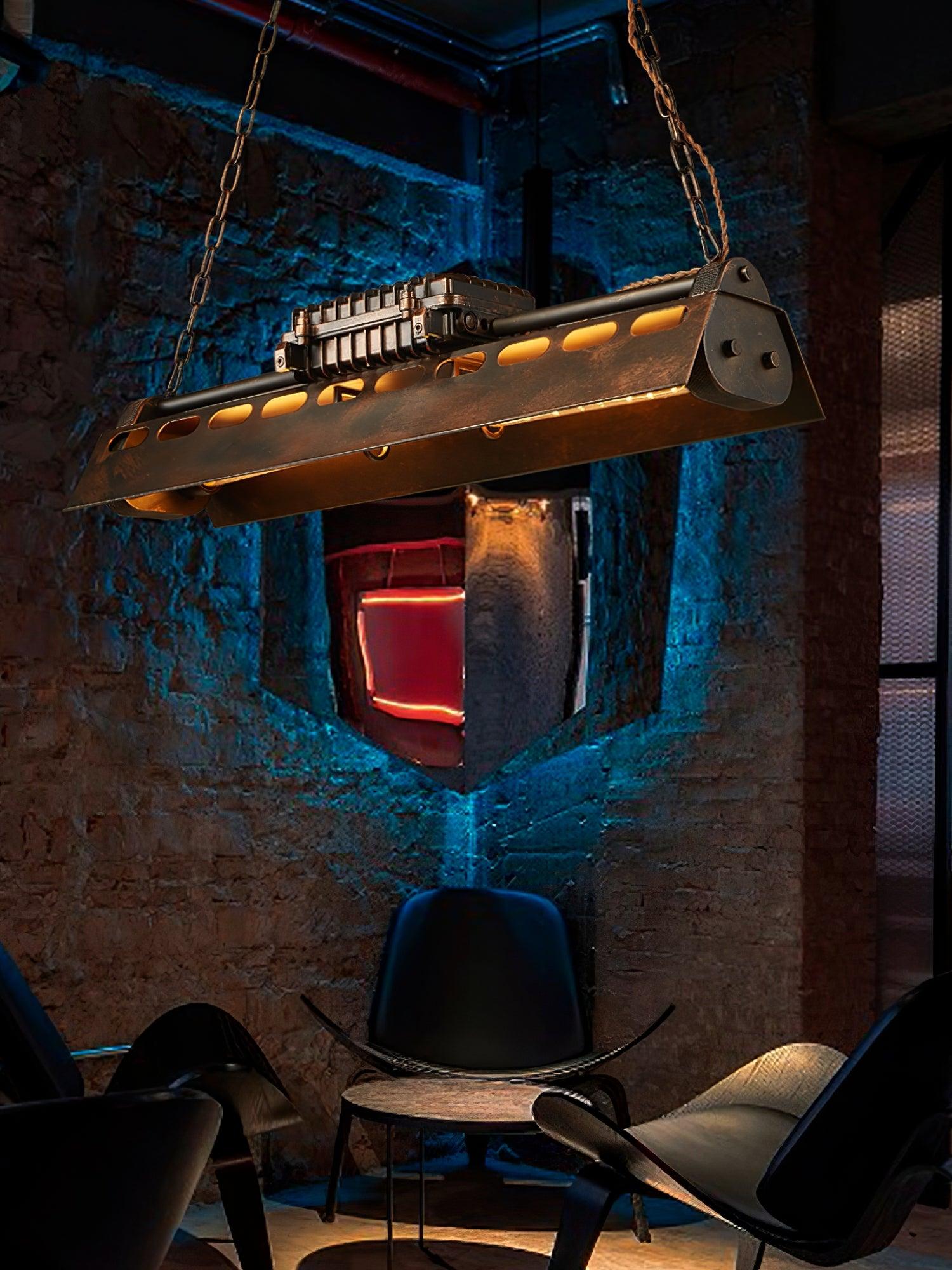 Mael Chandelier Industrial Rectangular Frame