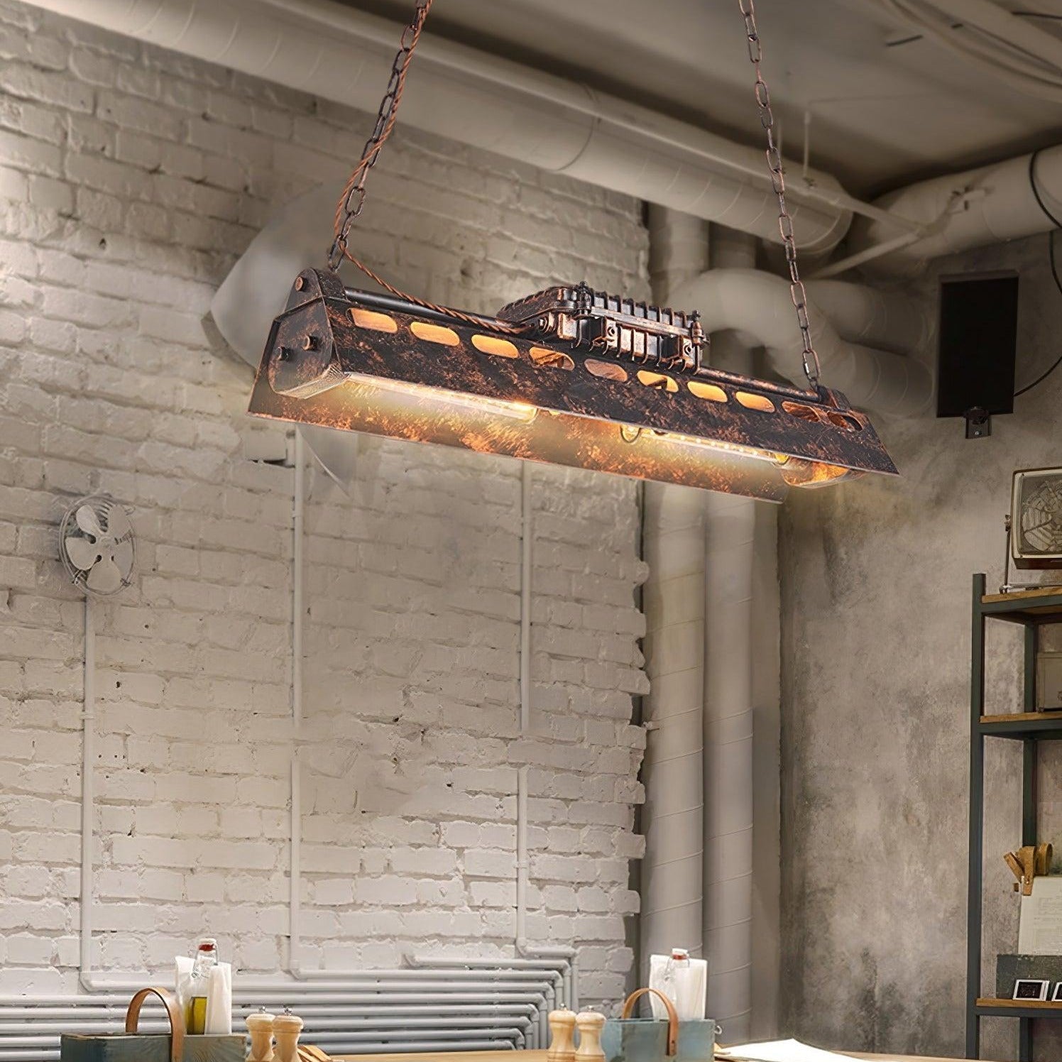 Epoch Industrial Steampunk Indoor Chandelier