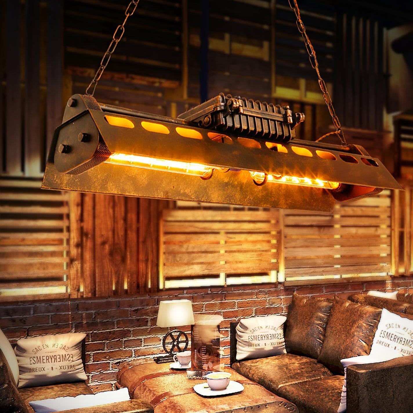 Mael Chandelier Industrial Rectangular Frame
