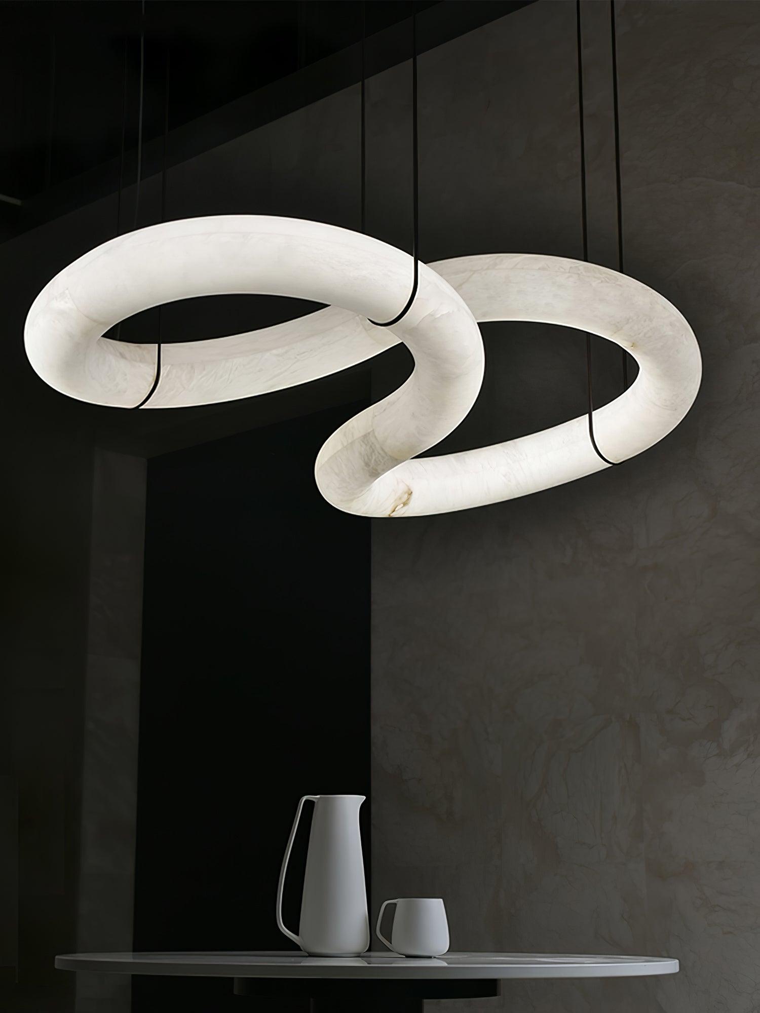 Luste Alabaster Closed-loop Pendant Light Chandelier