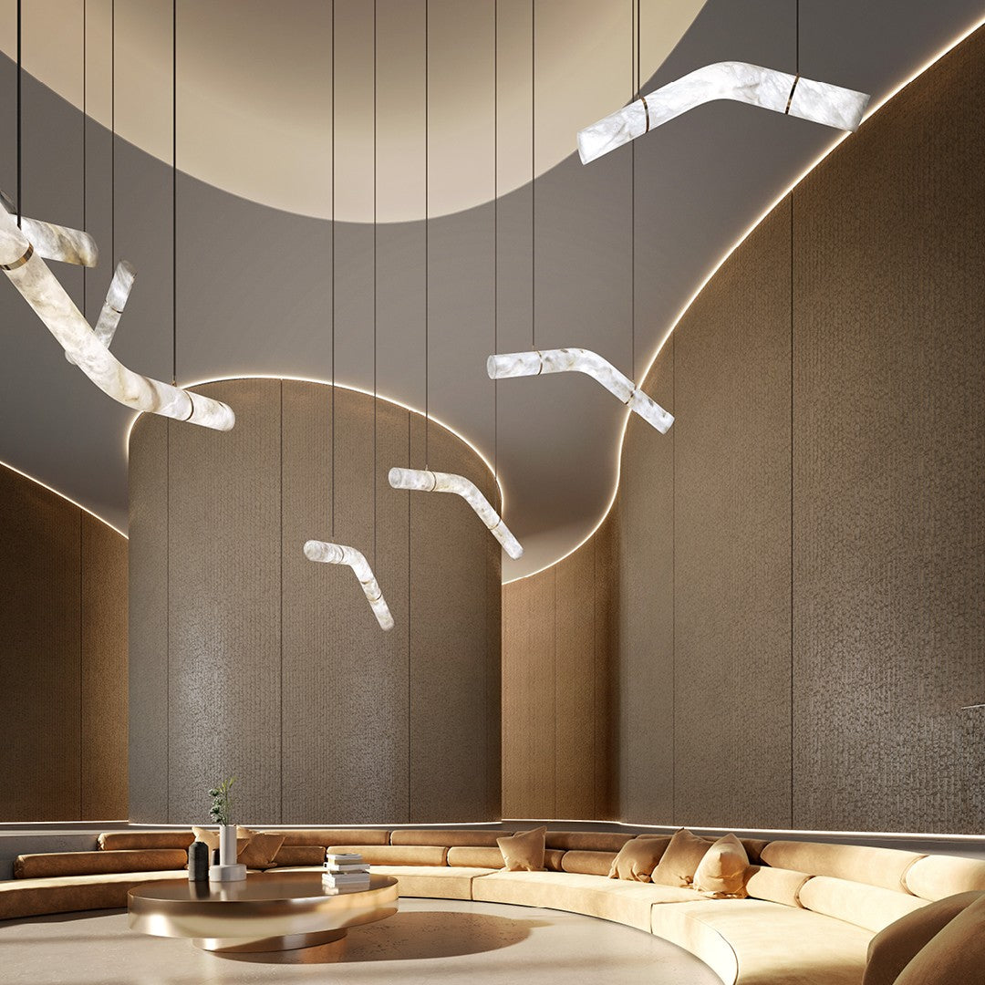 Luste Alabaster Closed-loop Pendant Light Chandelier