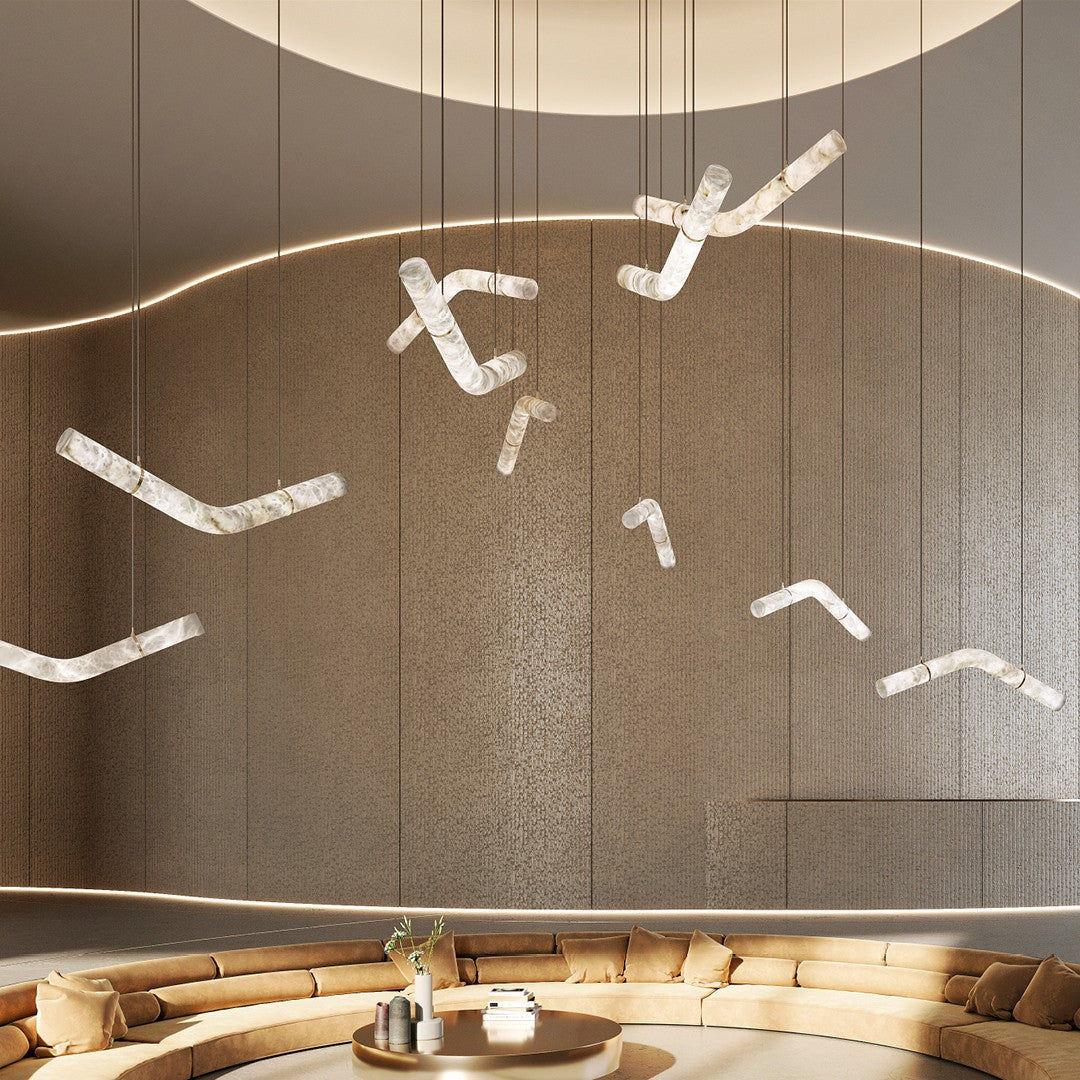 Luste Alabaster Closed-loop Pendant Light Chandelier