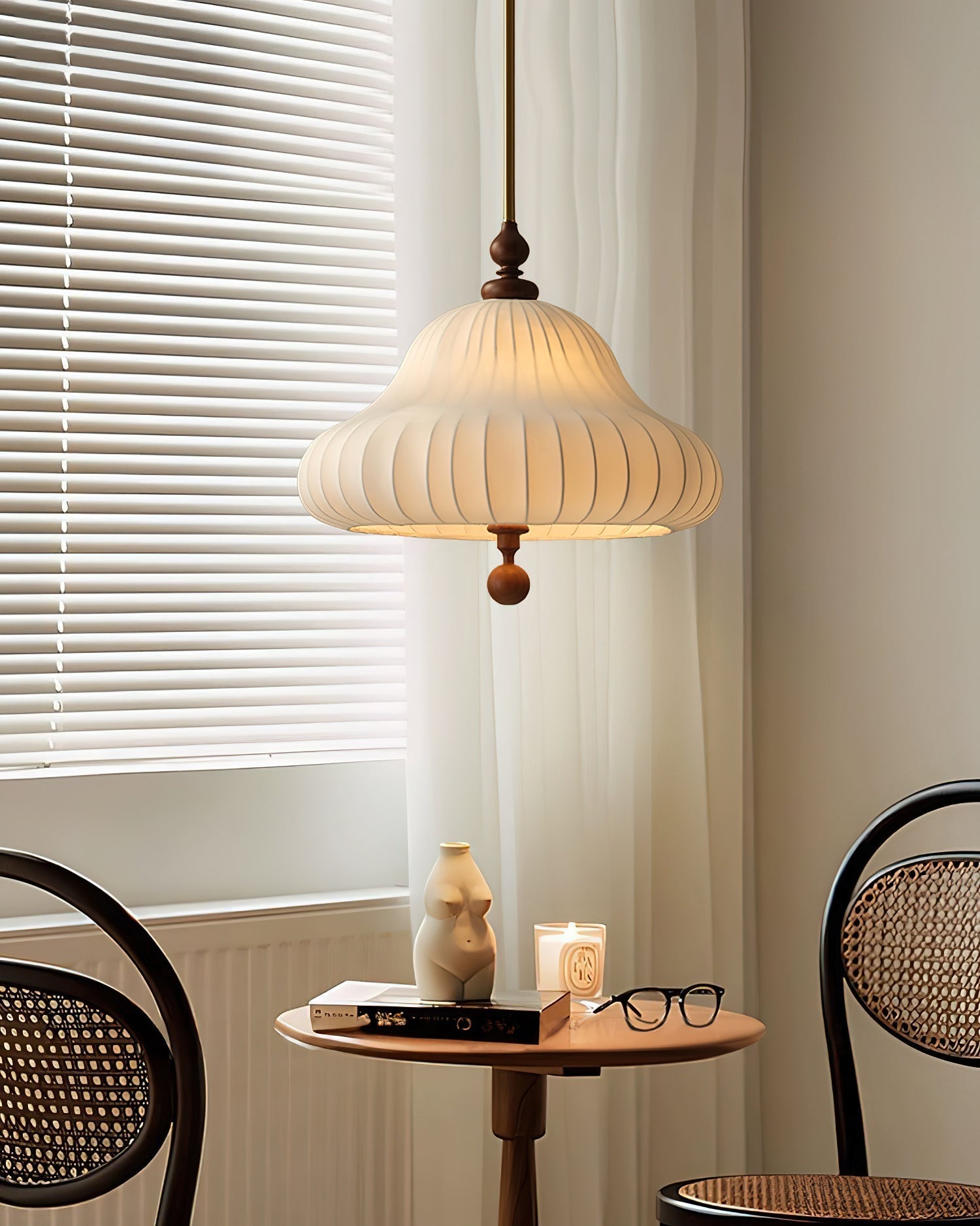 Caserielle Pendant Lamp Blooming Flower Shape Brass