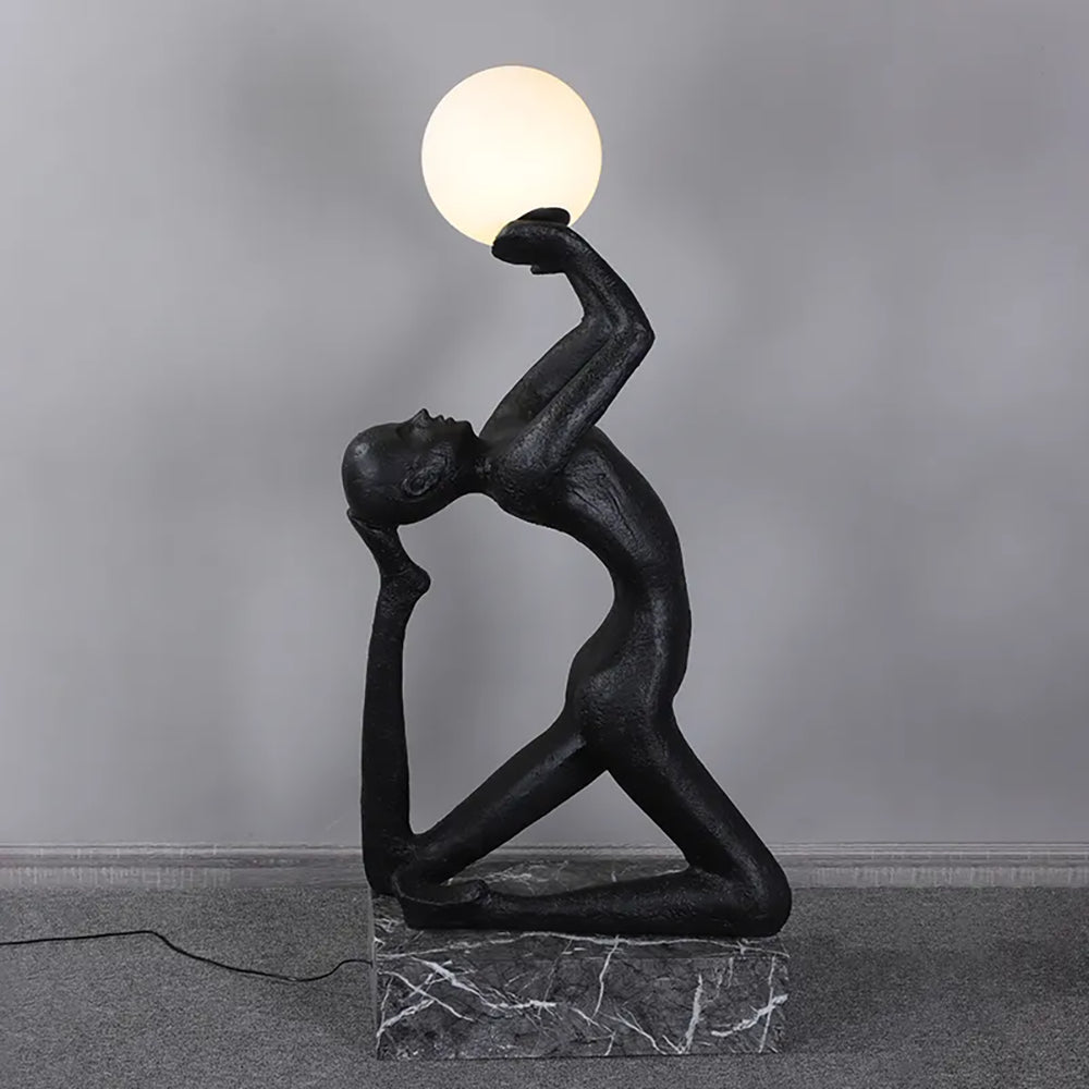 Evvinyra Contorted Black Floor Lamp