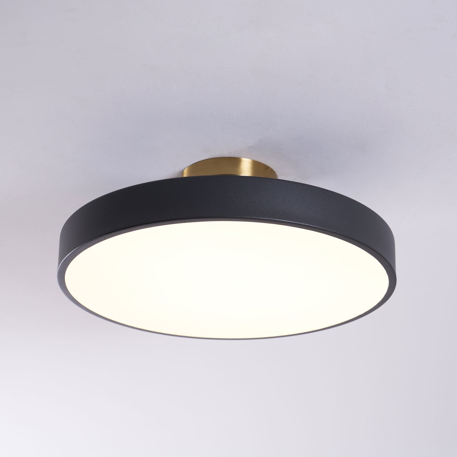 Solara Ceiling Lamp Flush Mount Black and Gold Modern - Neutral Decor