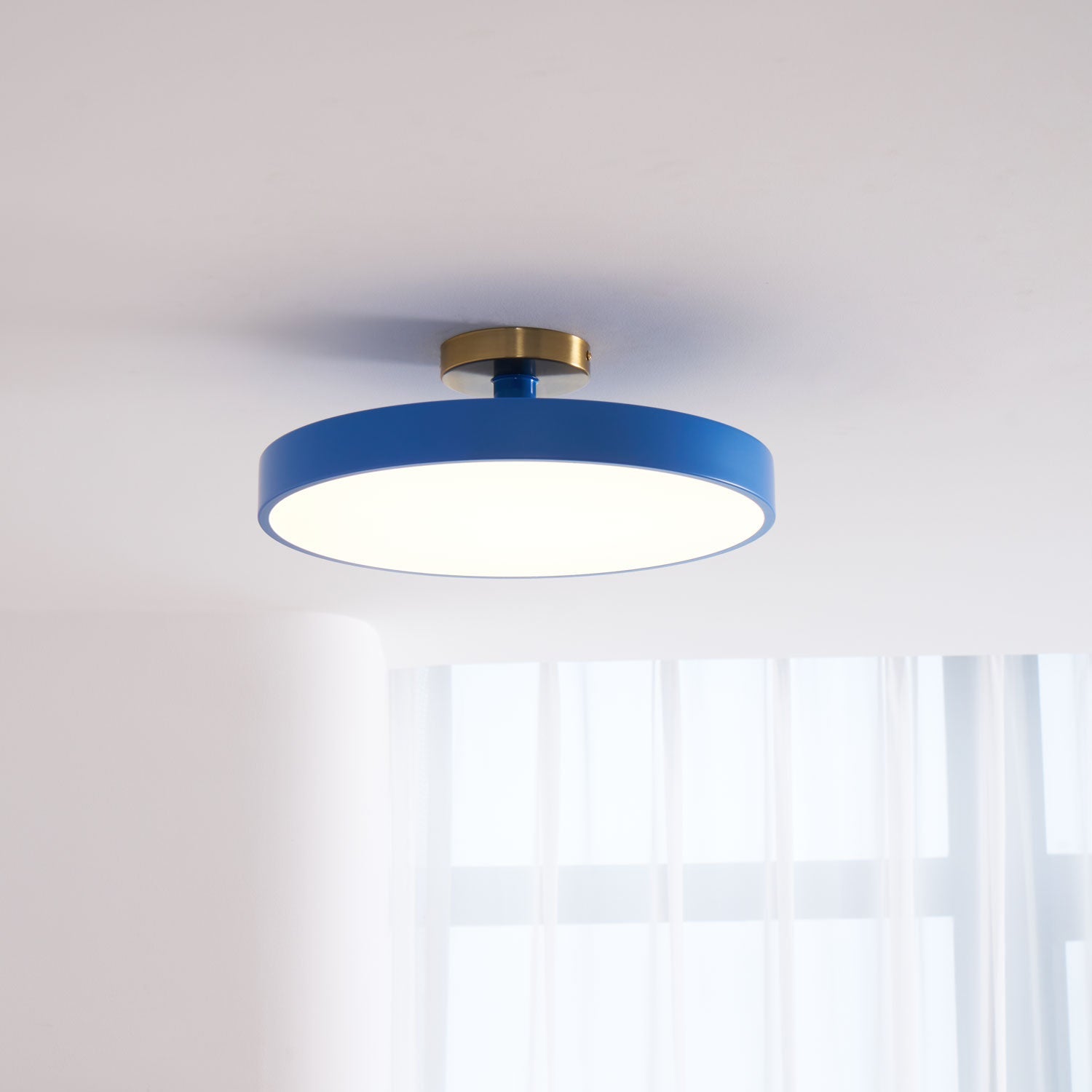 Solara Ceiling Lamp Flush Mount Black and Gold Modern - Neutral Decor