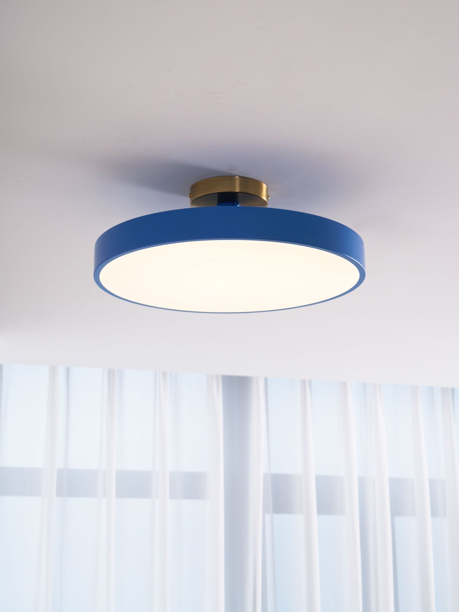 Solara Ceiling Lamp Flush Mount Black and Gold Modern - Neutral Decor