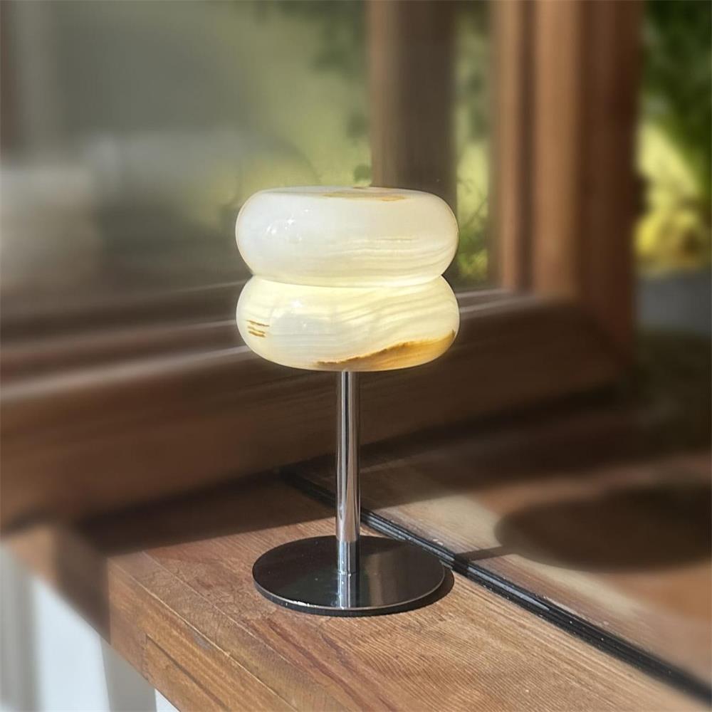 Nivaraine Alabaster Donut Table Lamp