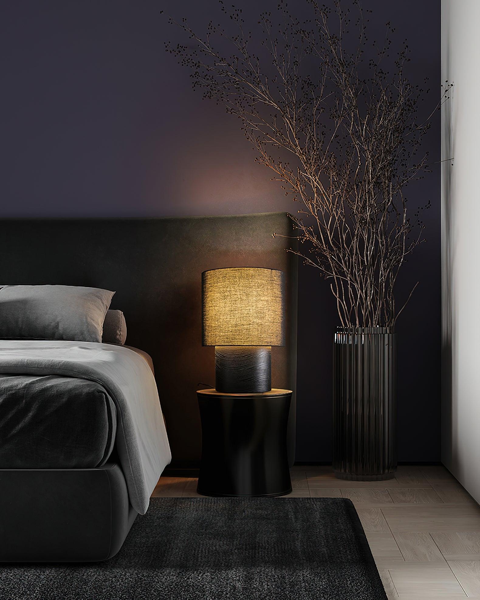 Alvira Minialist Wood Table Lamp