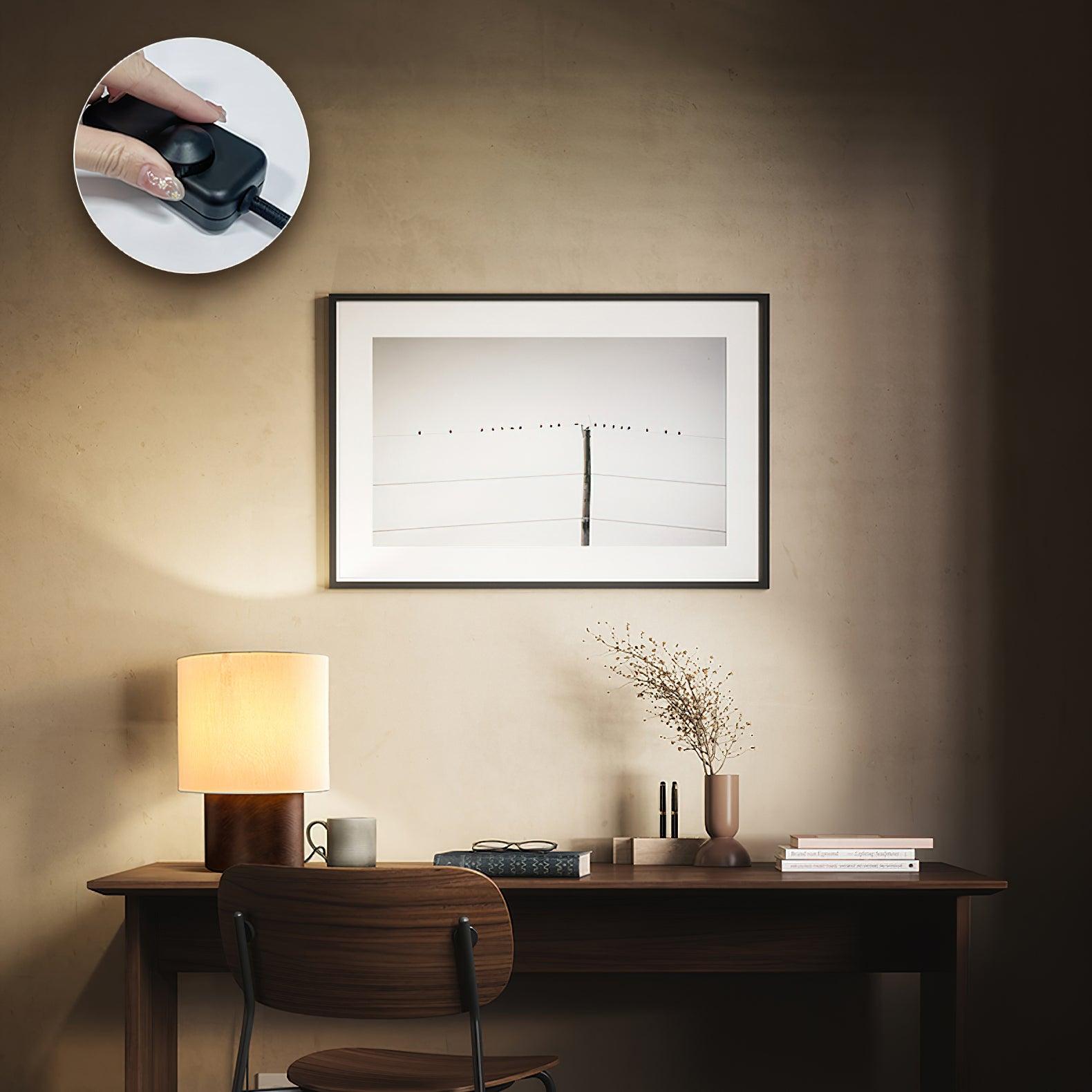 Alvira Minialist Wood Table Lamp