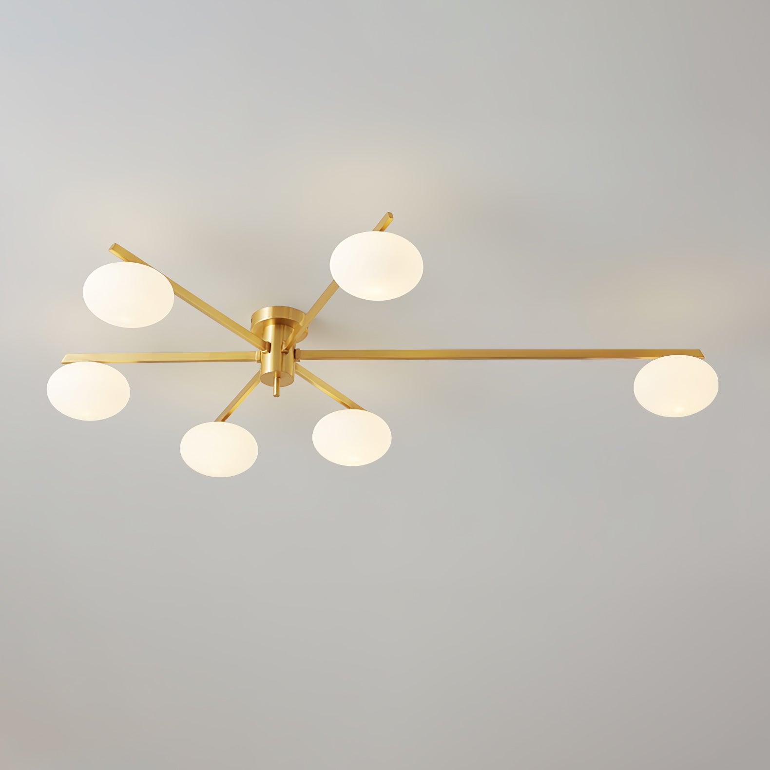 Lioraliella Ceiling Lamp Black White Glass