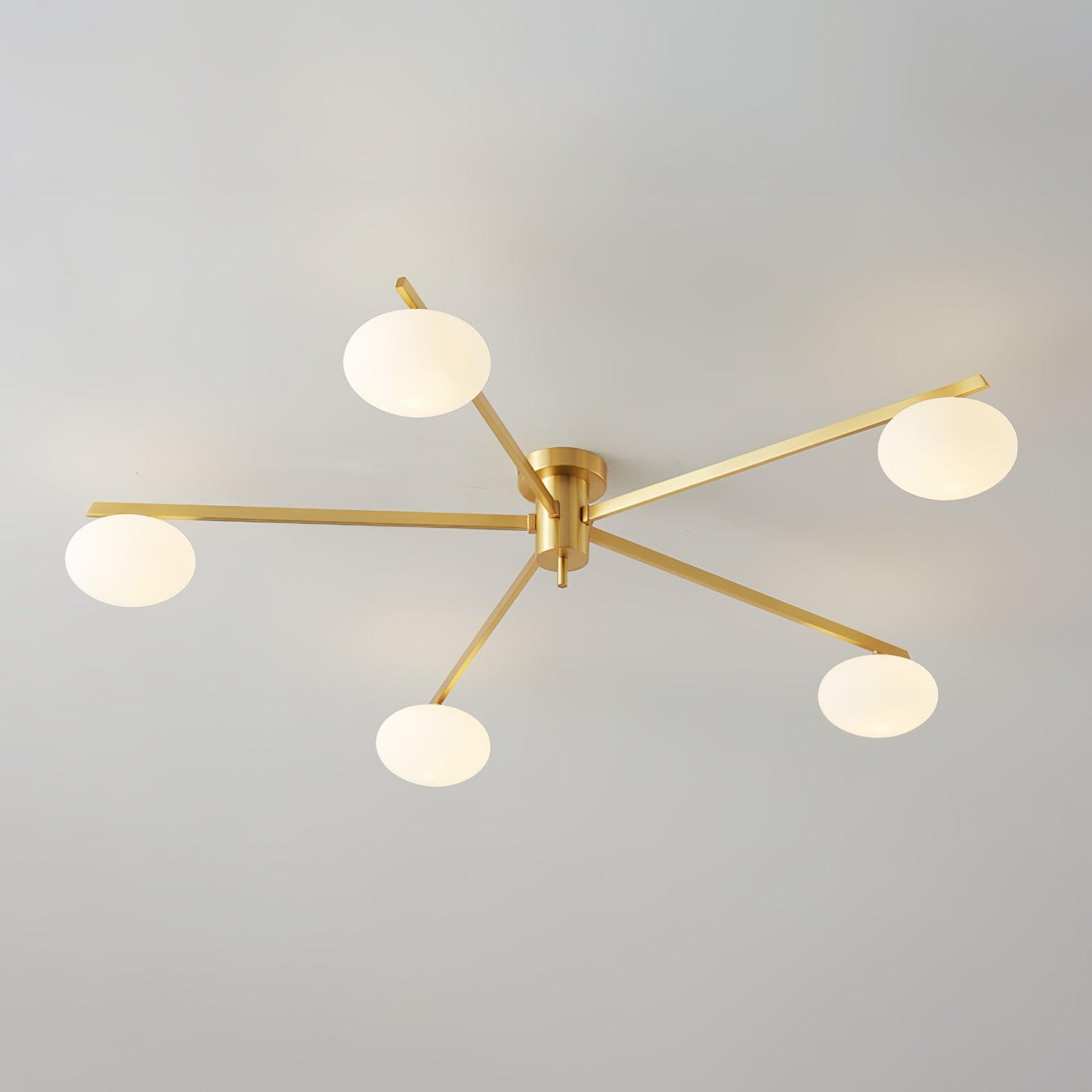 Lioraliella Ceiling Lamp Black White Glass