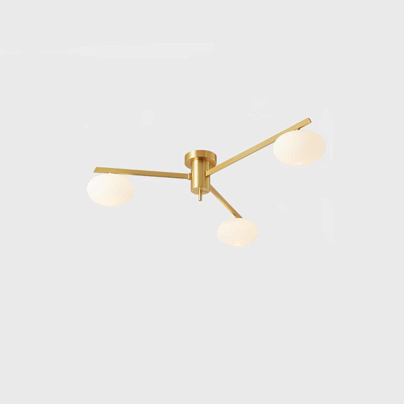 Lioraliella Ceiling Lamp Black White Glass