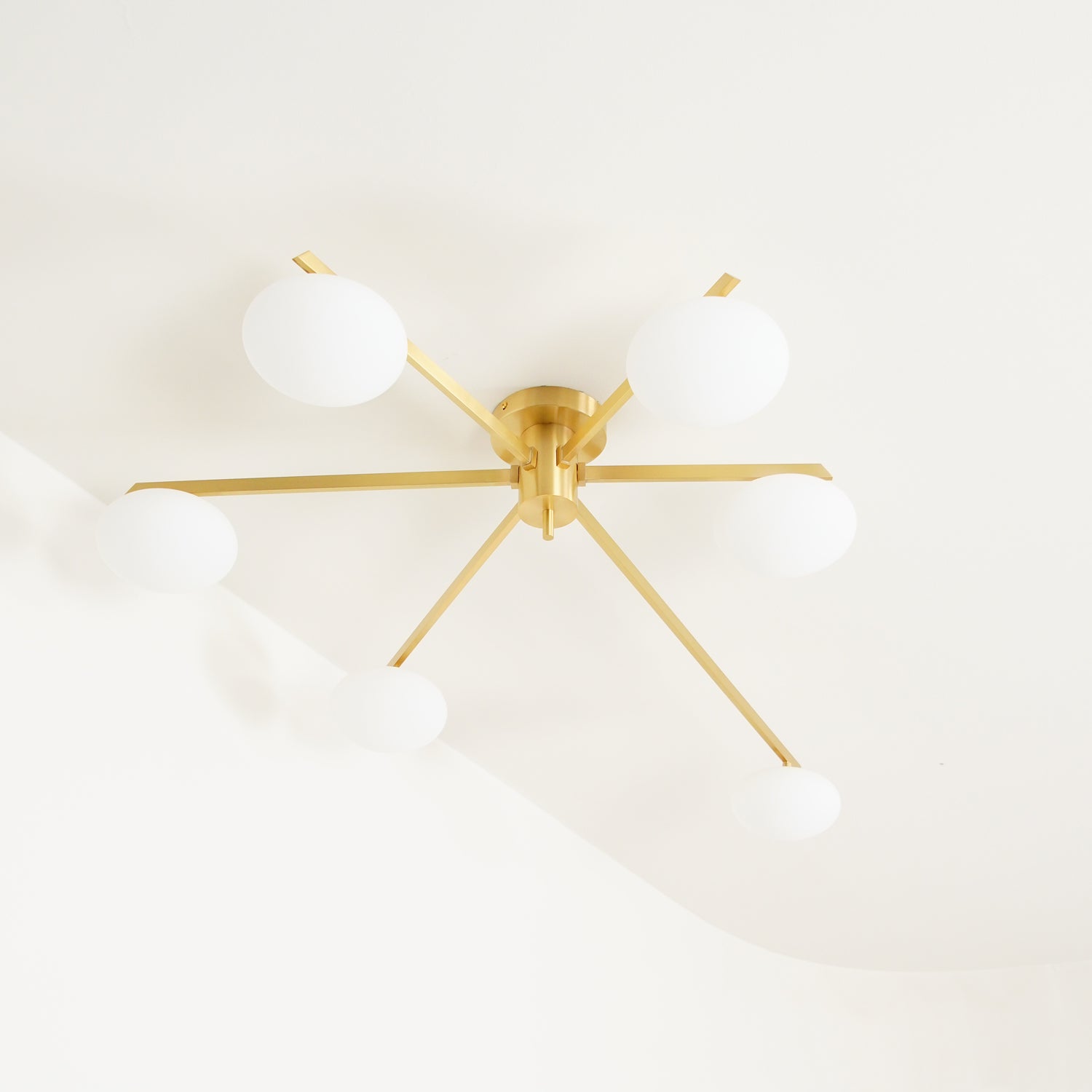 Lioraliella Ceiling Lamp Black White Glass