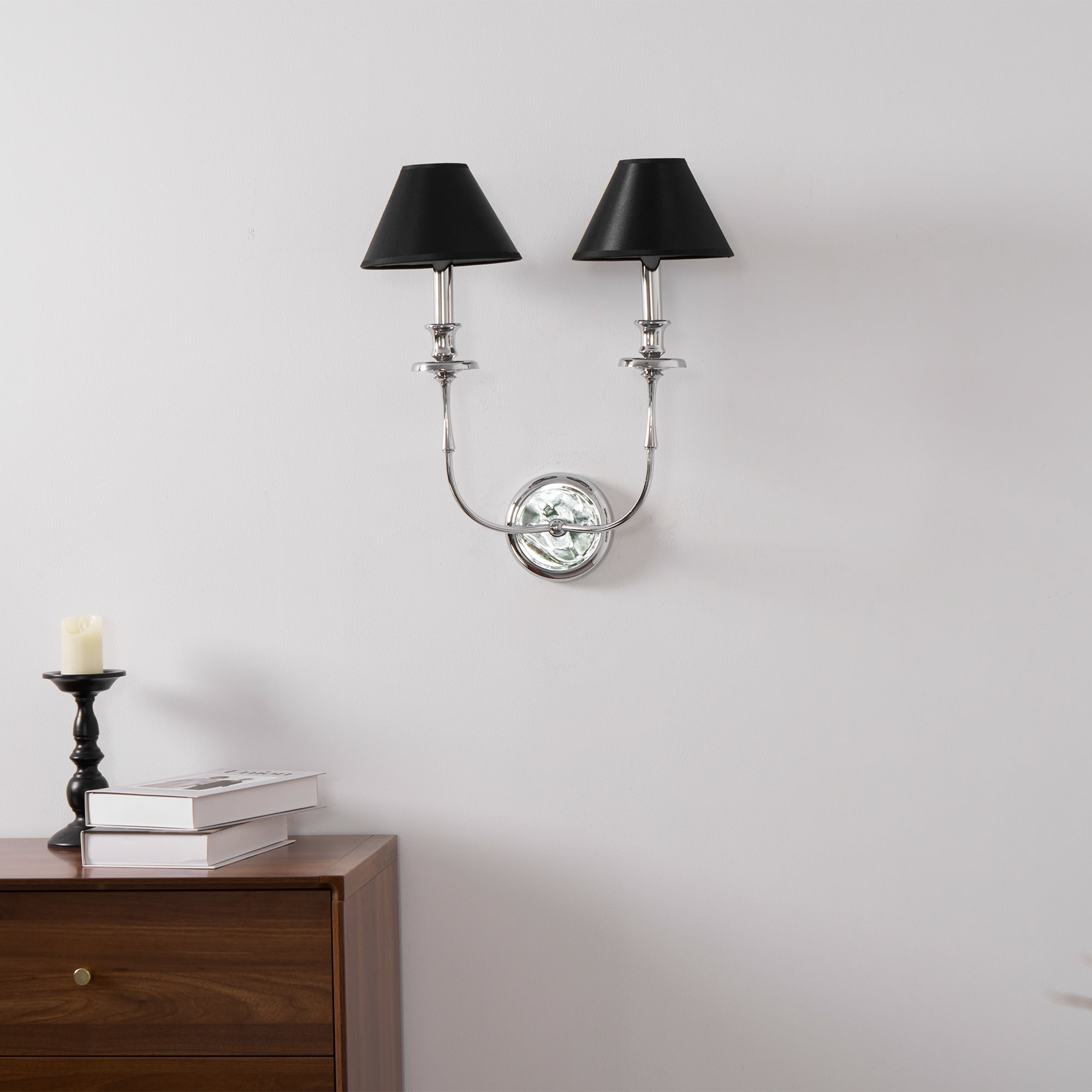 Vedoror Vintage Industrial Brass Fabric Wall Light
