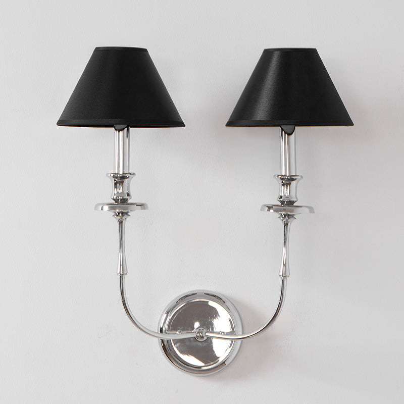 Vedoror Vintage Industrial Brass Fabric Wall Lamp - Neutral Decor
