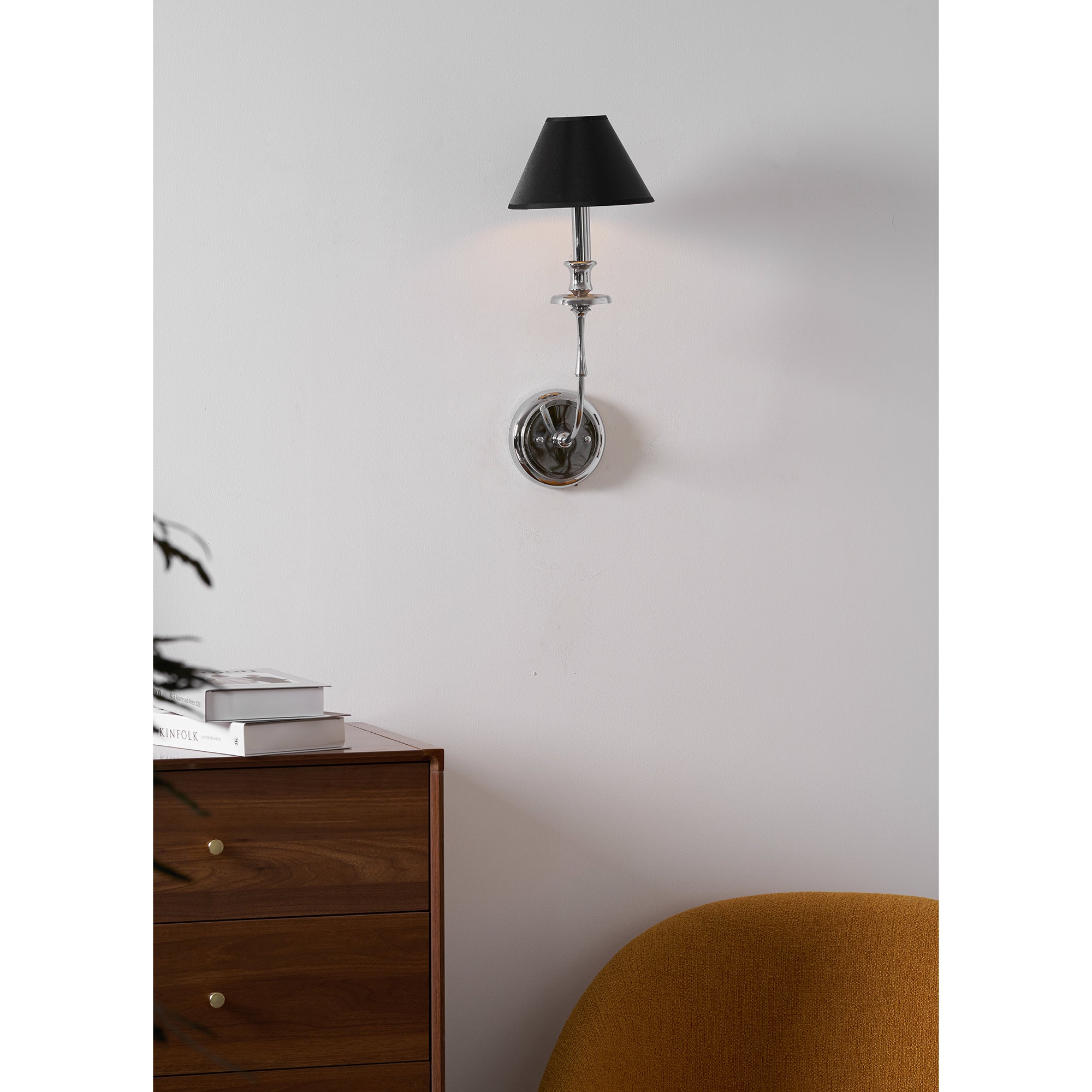 Vedoror Vintage Industrial Brass Fabric Wall Lamp - Neutral Decor