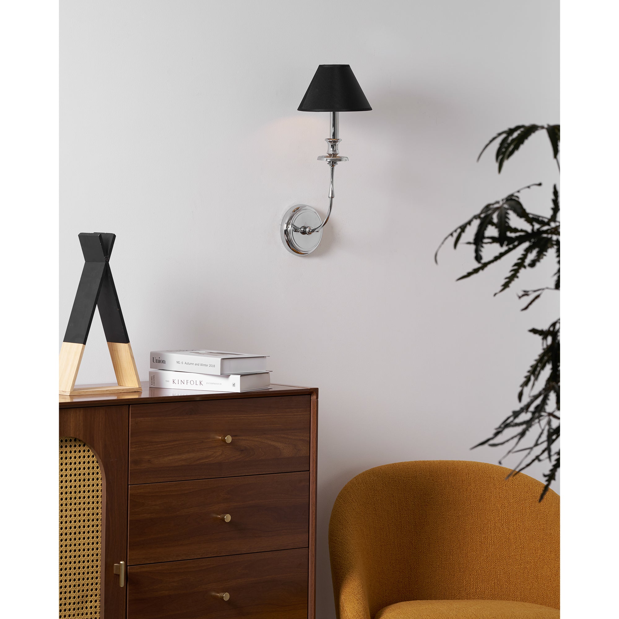 Vedoror Vintage Industrial Brass Fabric Wall Lamp - Neutral Decor