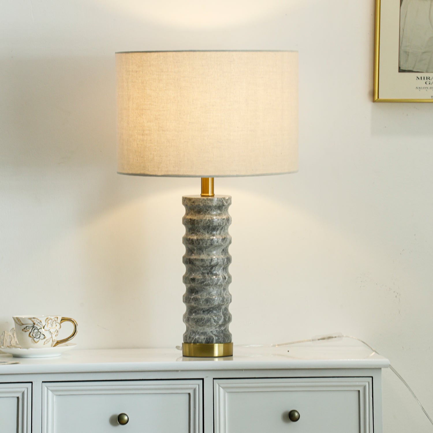 Waylon Modern Marble Table Lamp